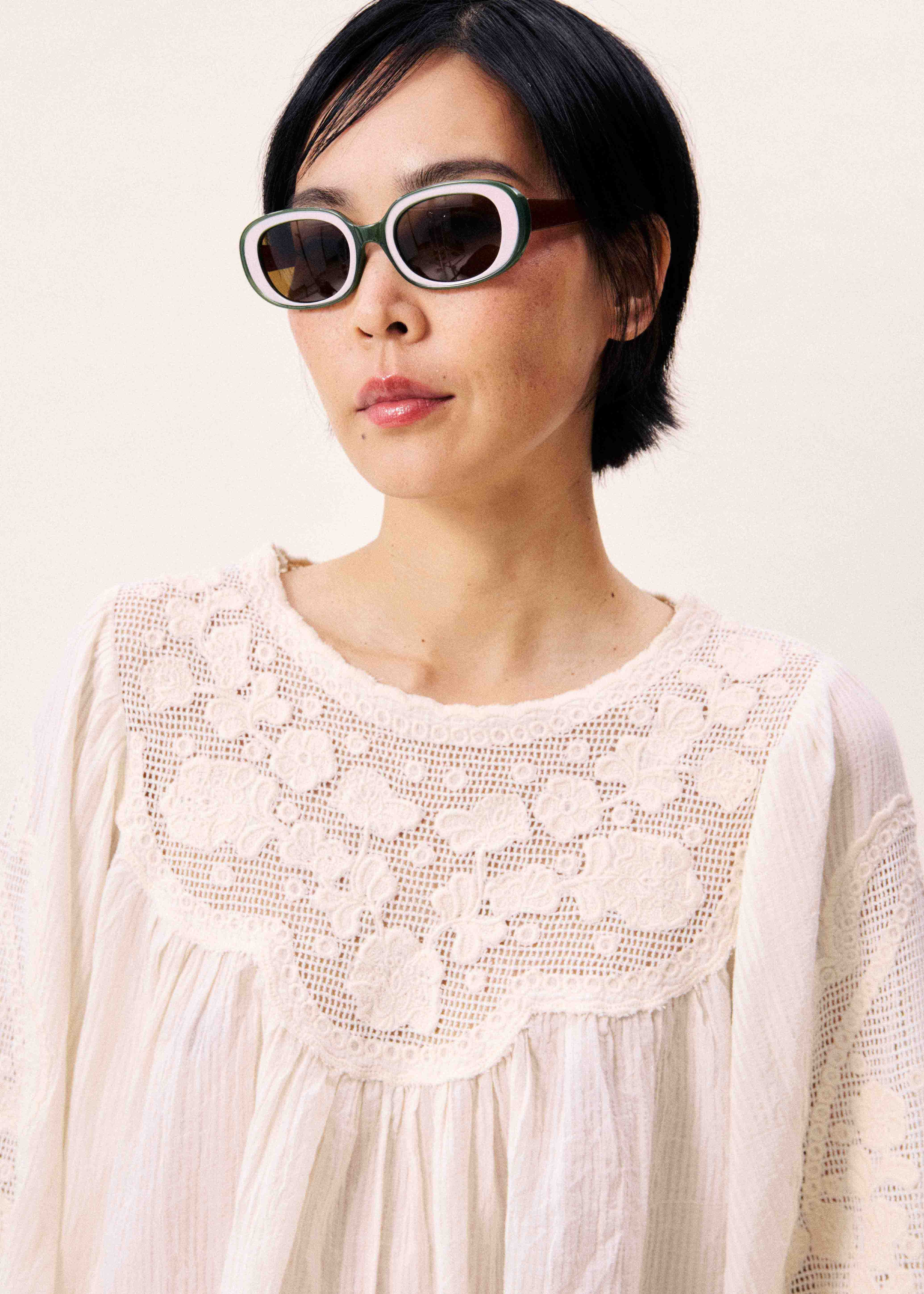 Blouse ACASTE Creme - Image 4