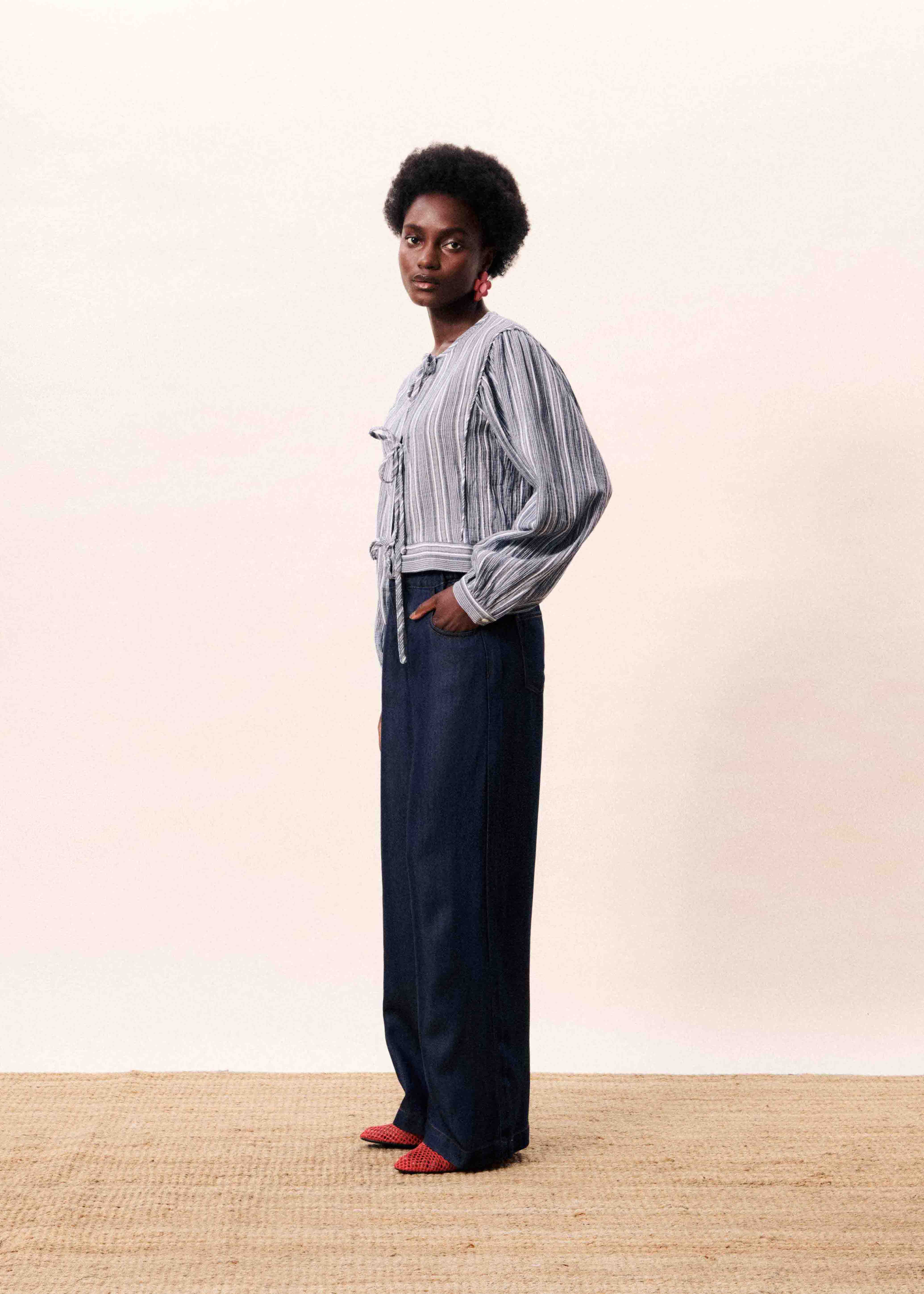Blouse AMURINA Bleu jean - Image 2