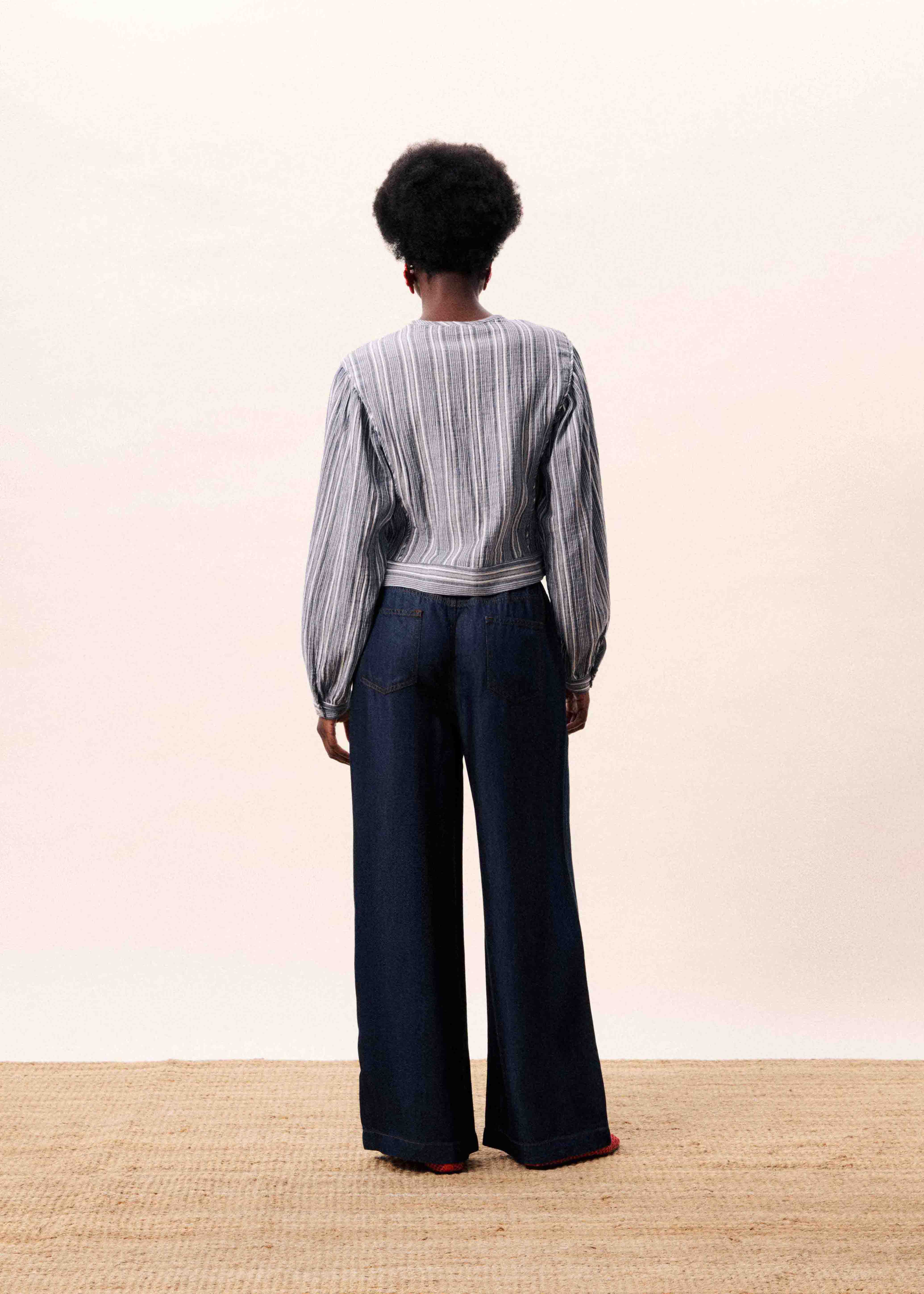 Blouse AMURINA Bleu jean - Image 3