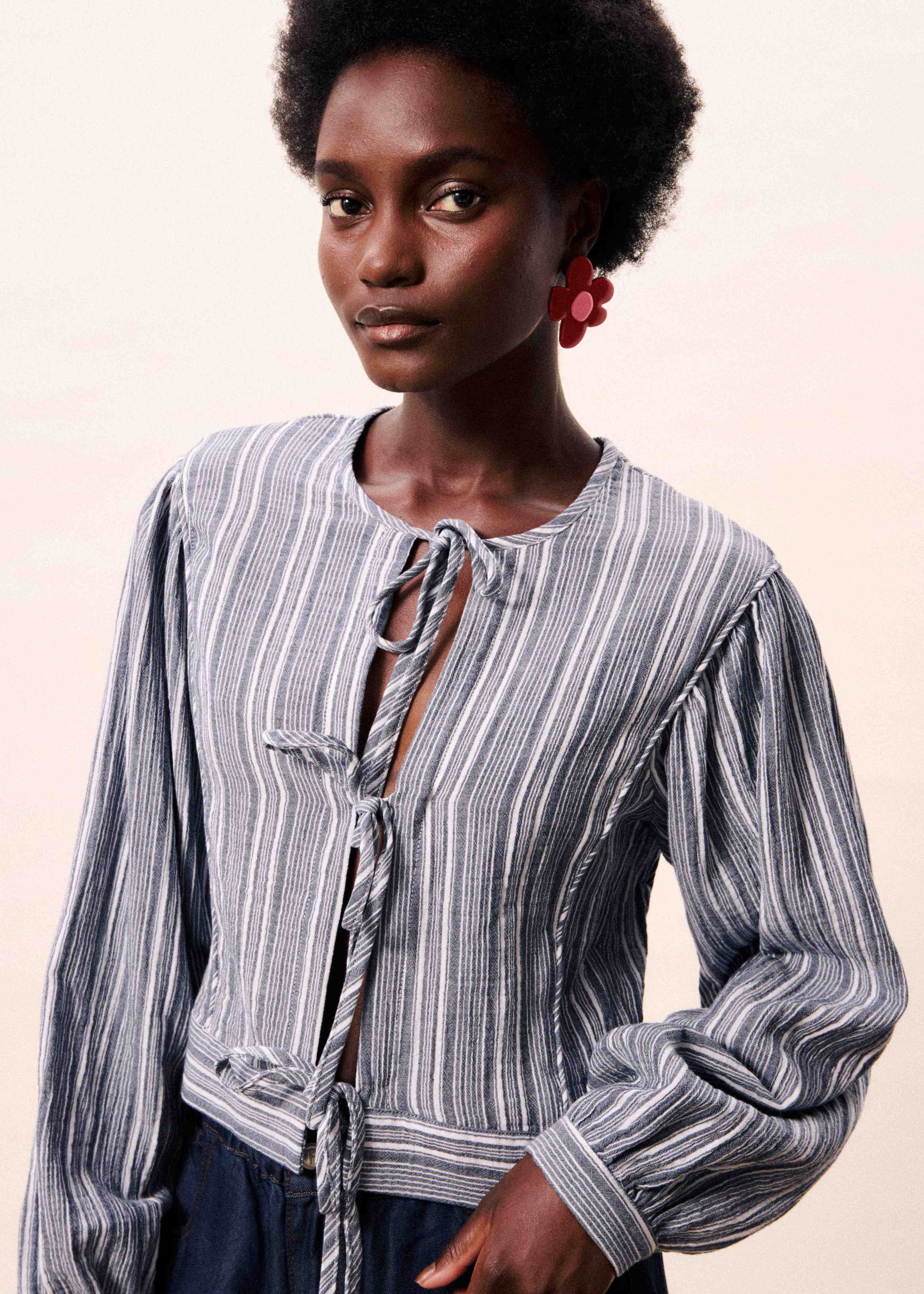 Blouse AMURINA Bleu jean - Image 4