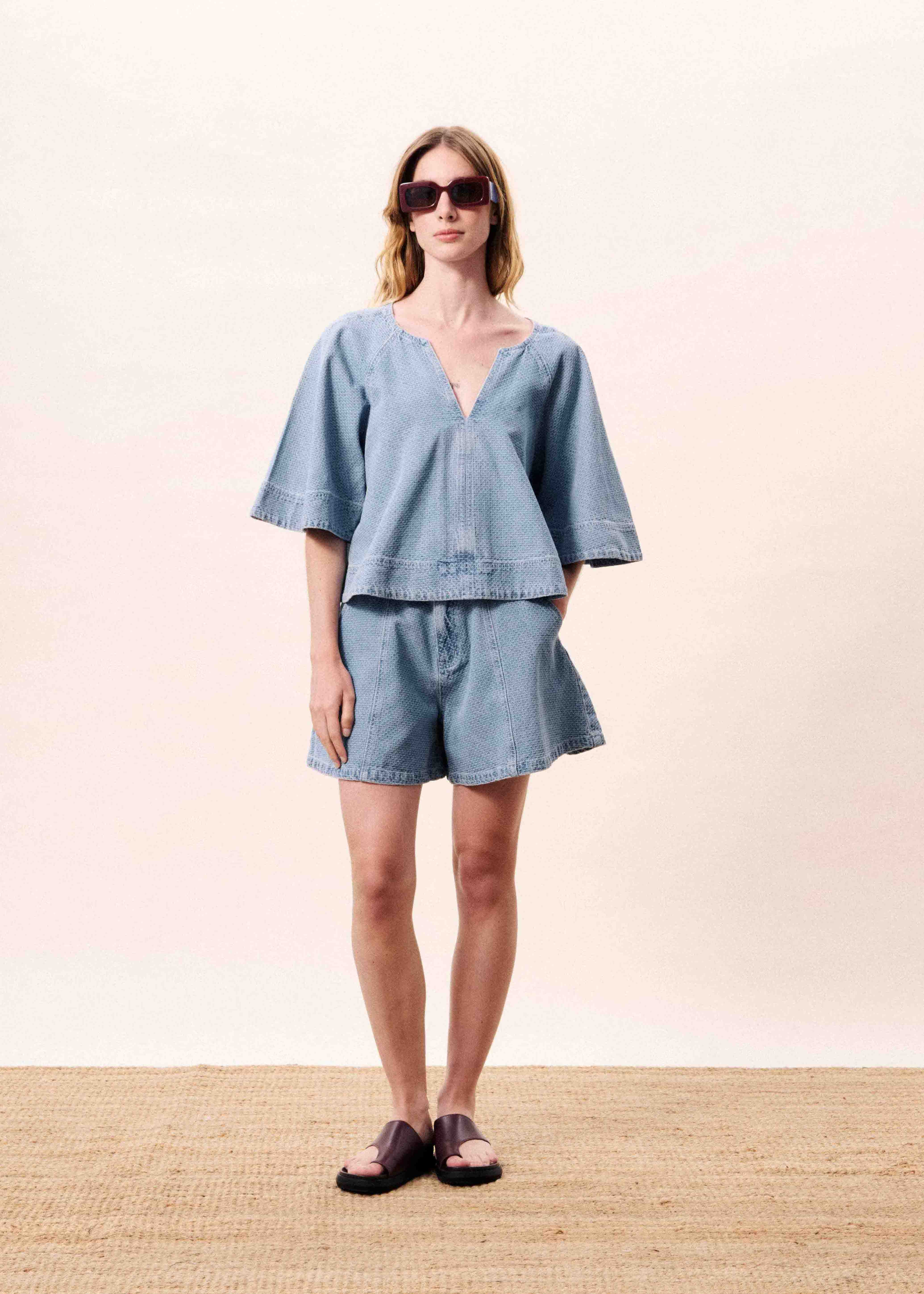 Blouse CITRINE Bleu clair