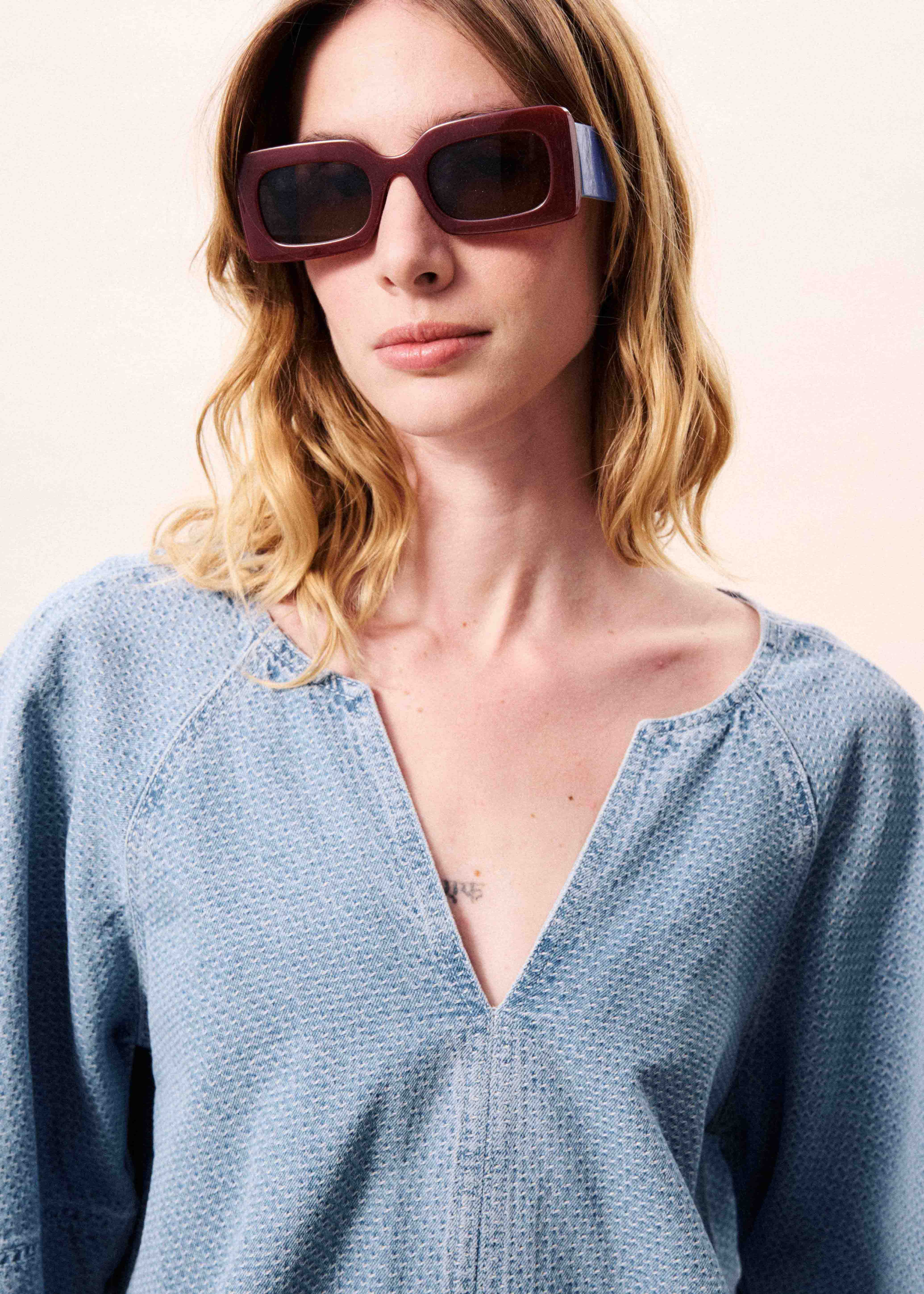 Blouse CITRINE Bleu clair - Image 4