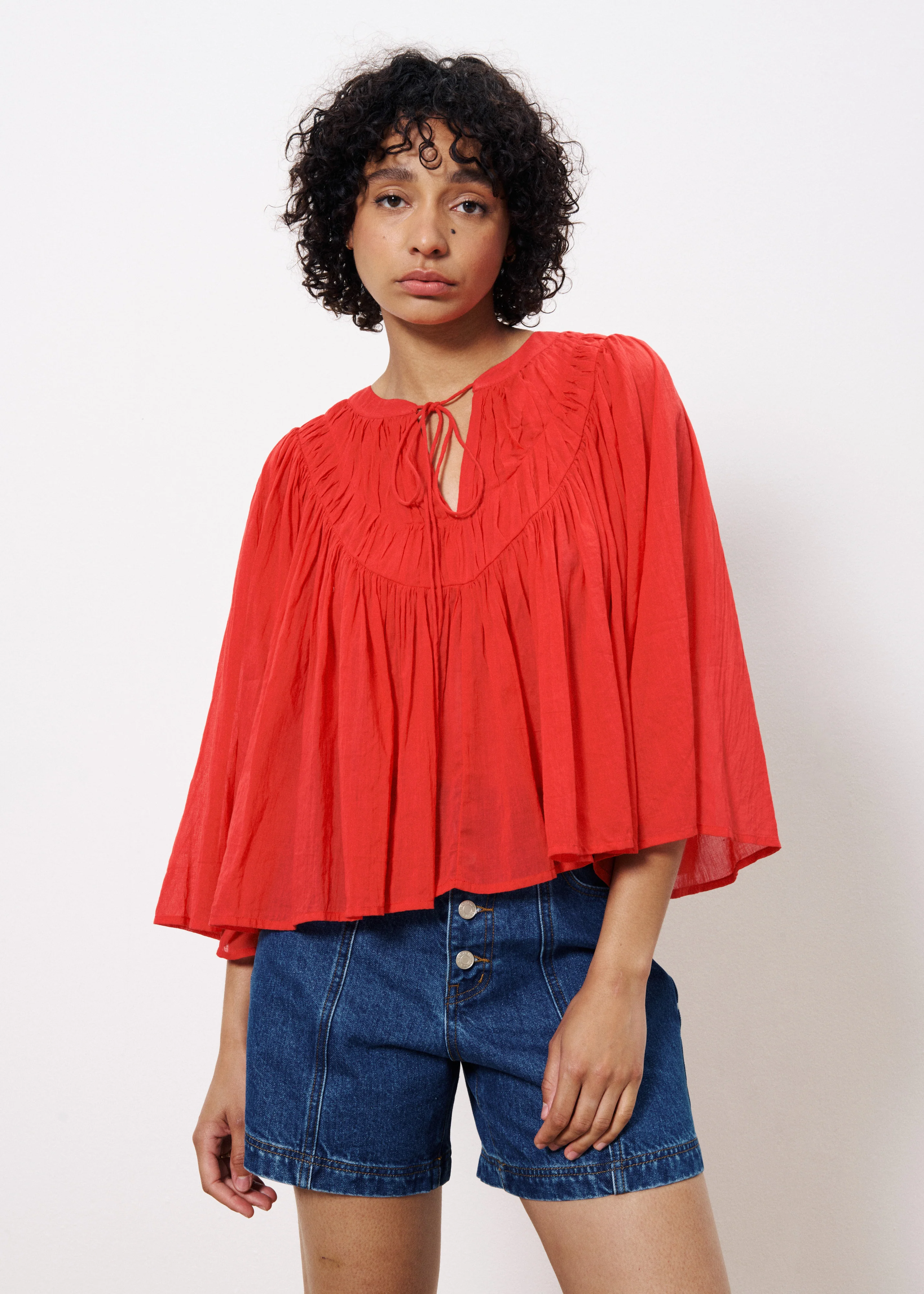 Blouse CLOVICIA Rouge - Image 4