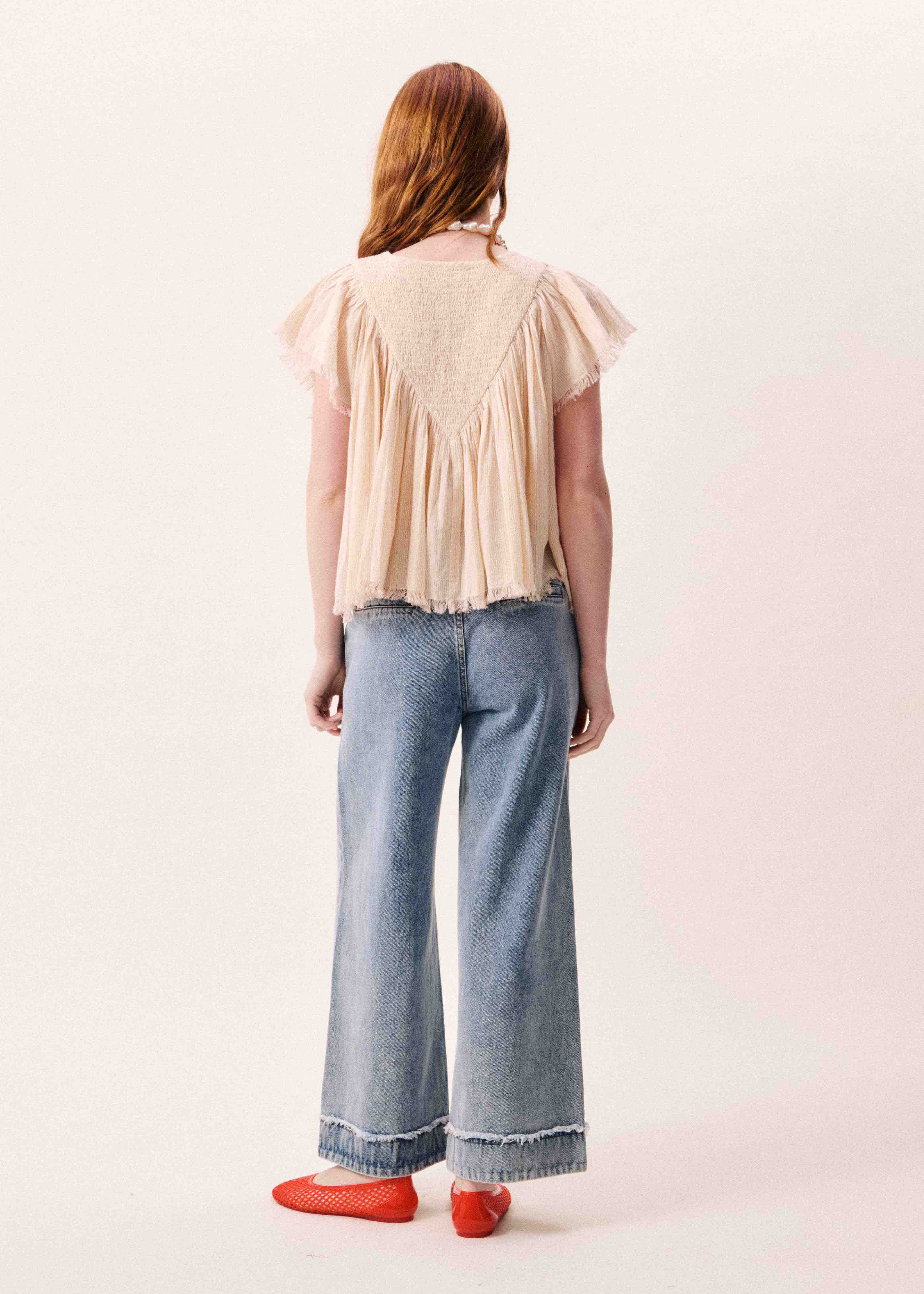 Blouse NOVAELLE Rouge - Image 3