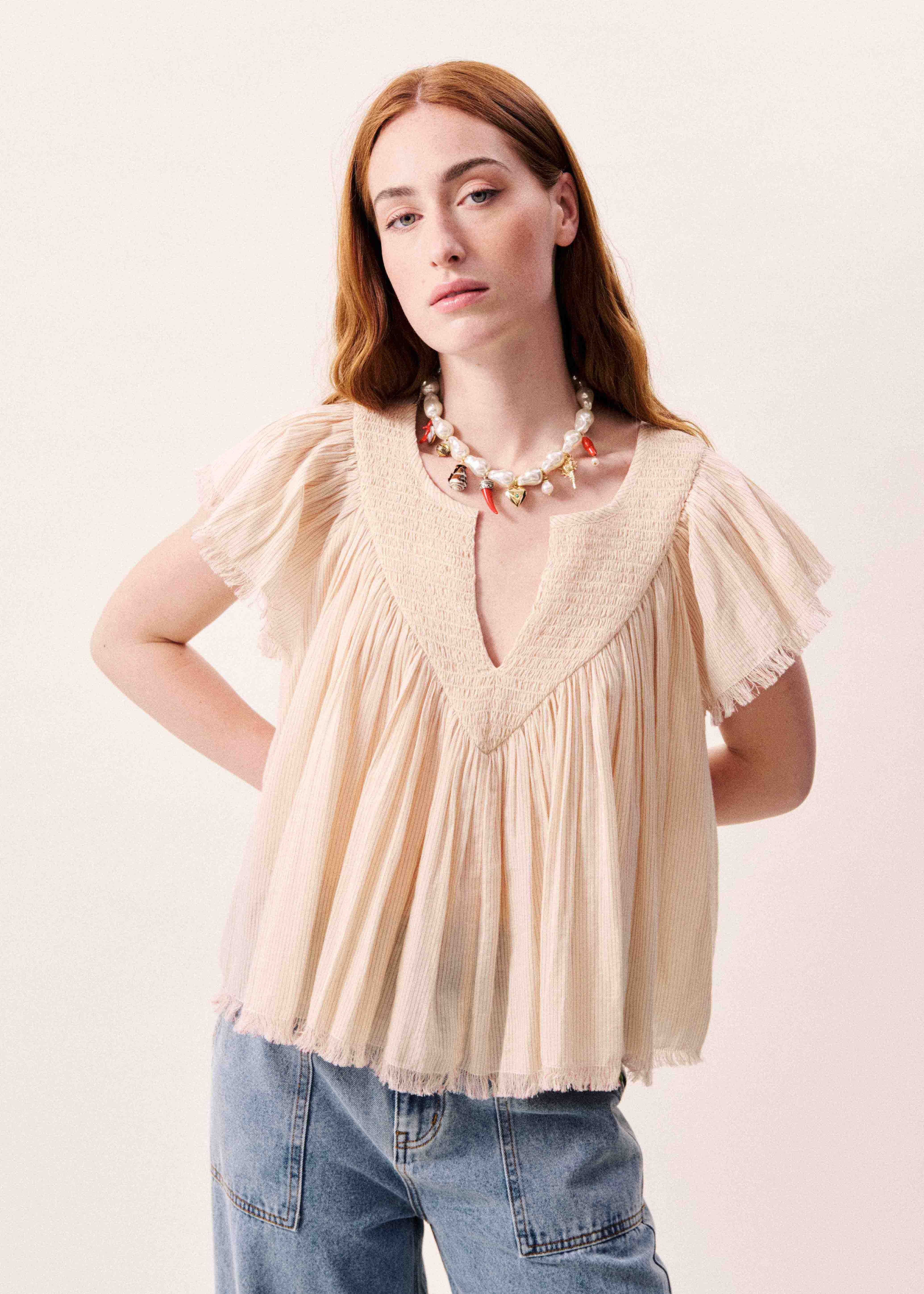 Blouse NOVAELLE Rouge - Image 4
