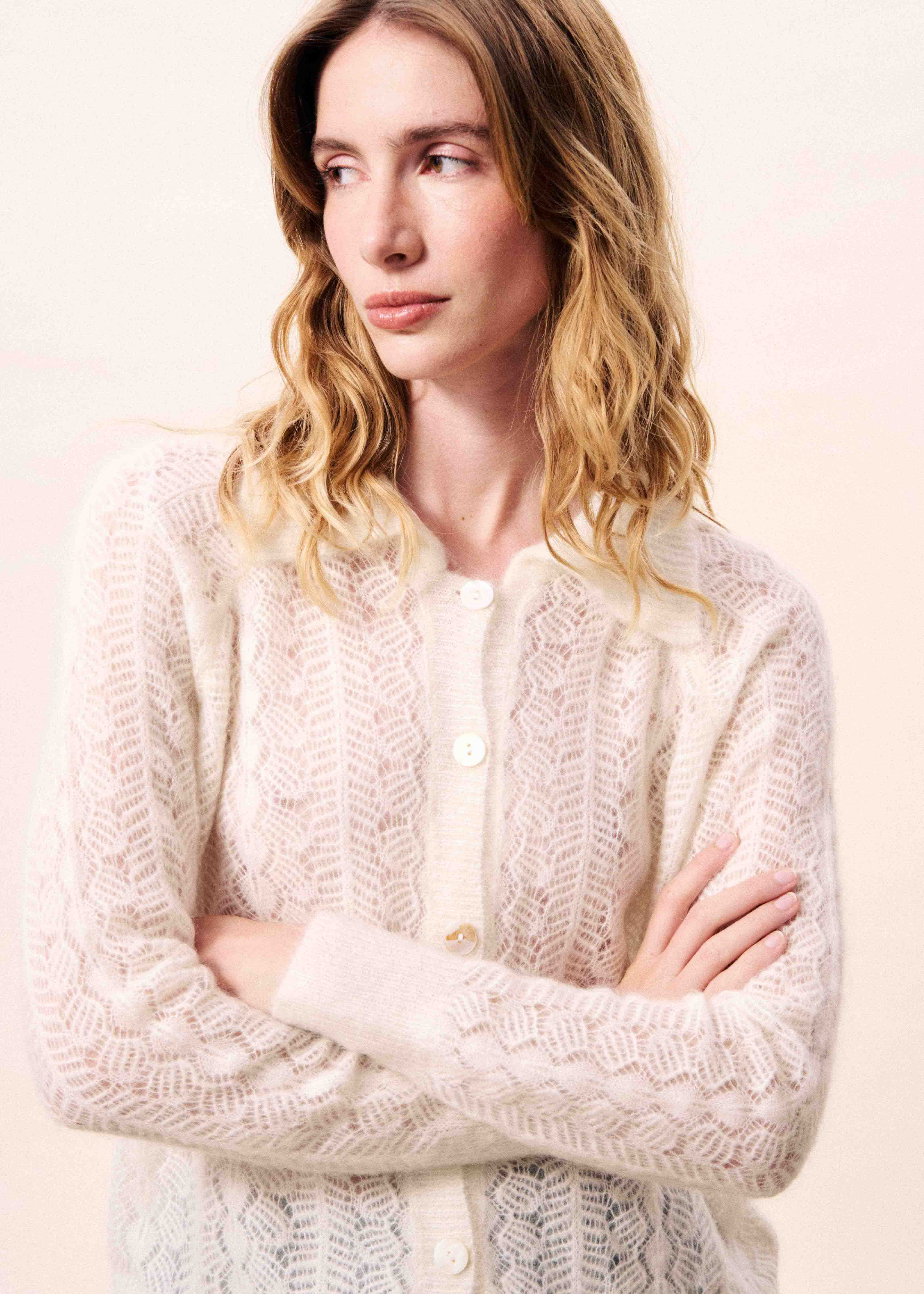 Cardigan KRISTIN Creme - Image 4