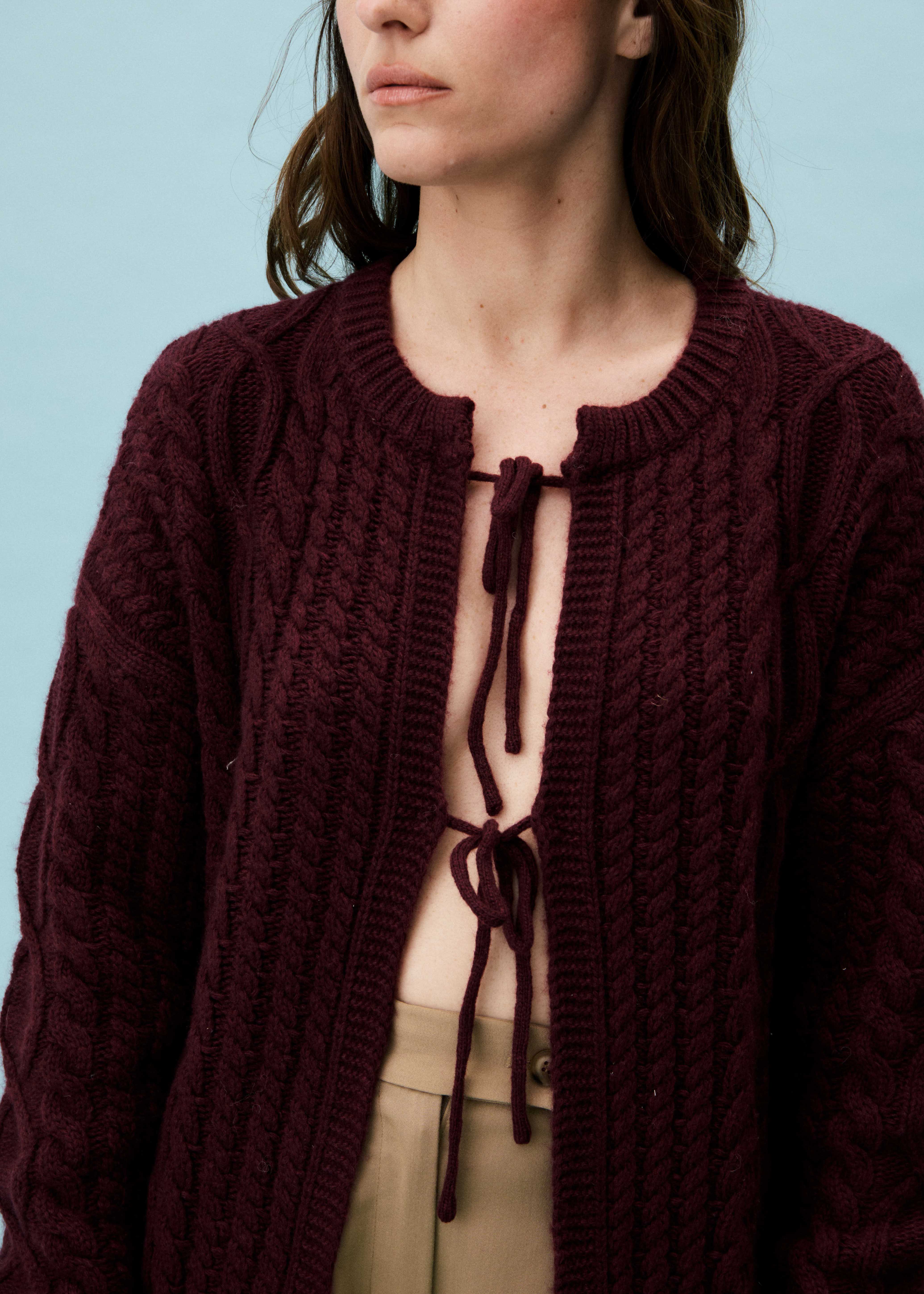 Cardigan SALOME Bordeaux - Image 4