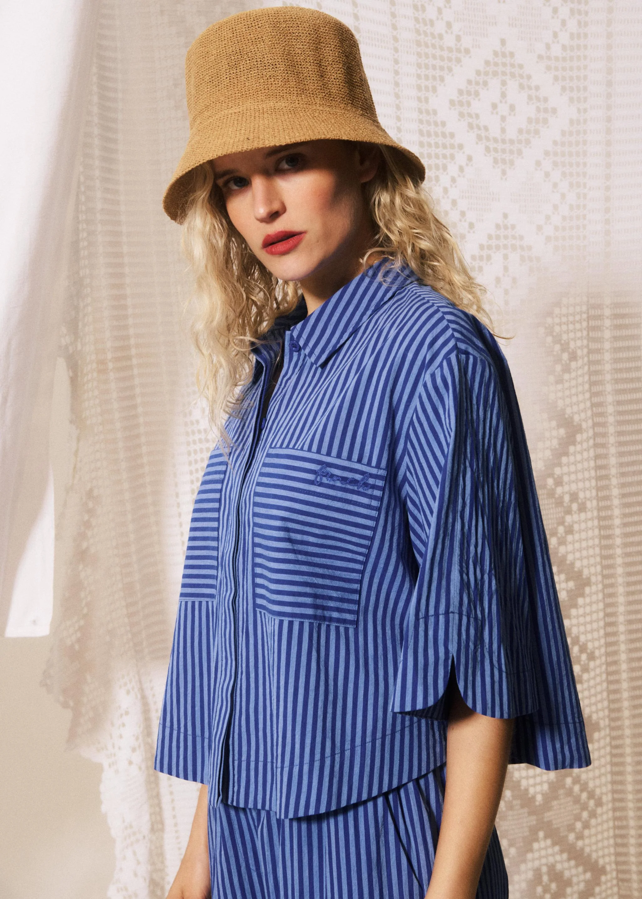 Chemise ANNA Bleu electrique - Image 4