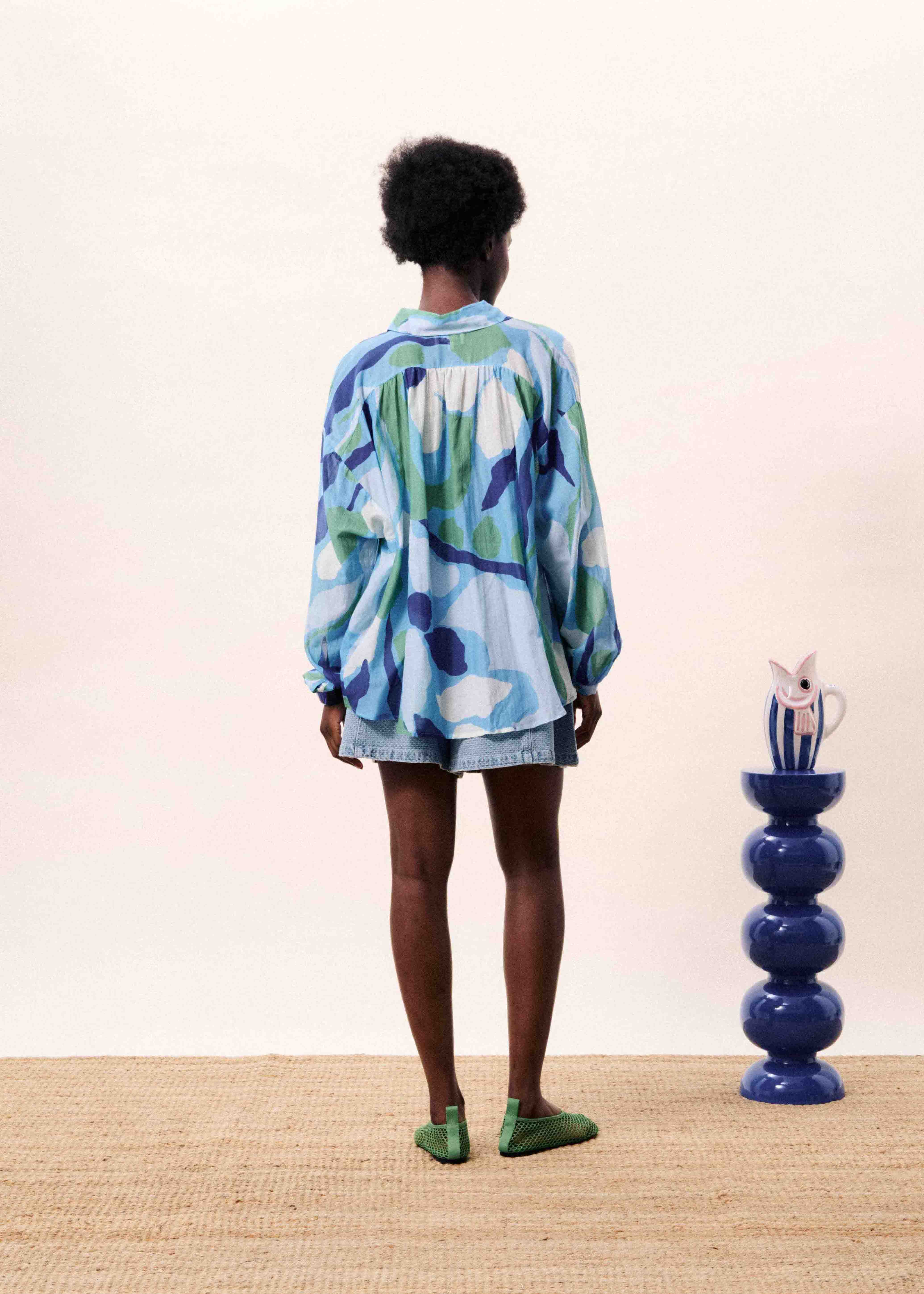 Chemise BERING Nenufar bleu - Image 3
