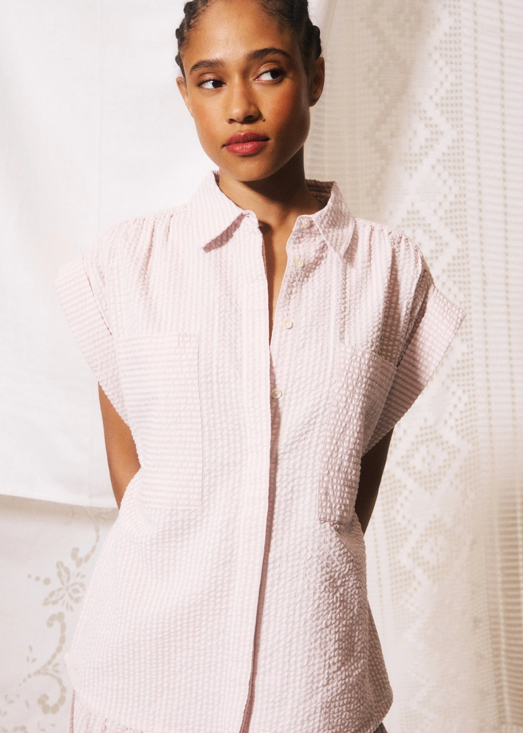 Chemise GAETANA Rose pale - Image 5