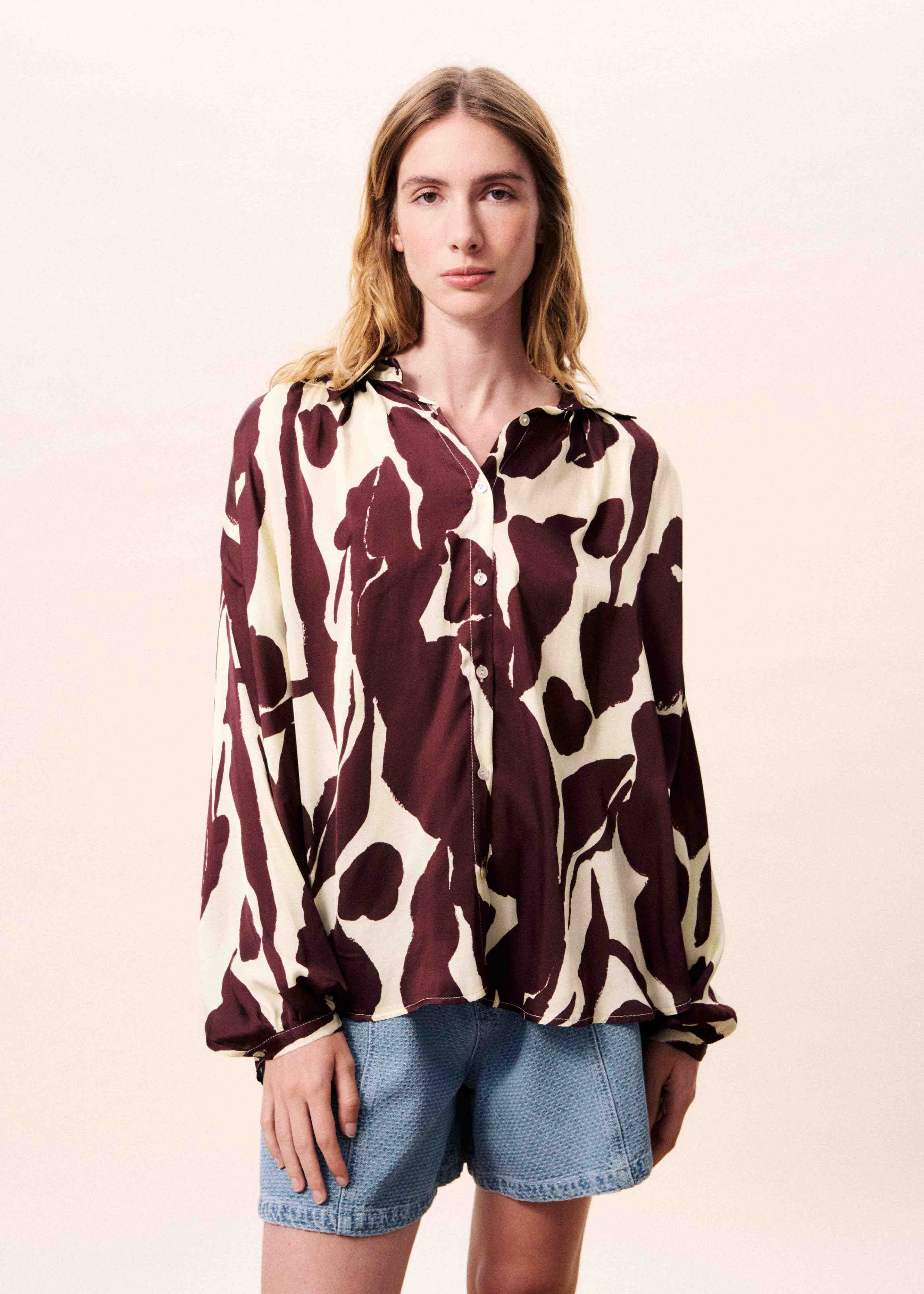 Chemise GANGE Nenufar marron - Image 4