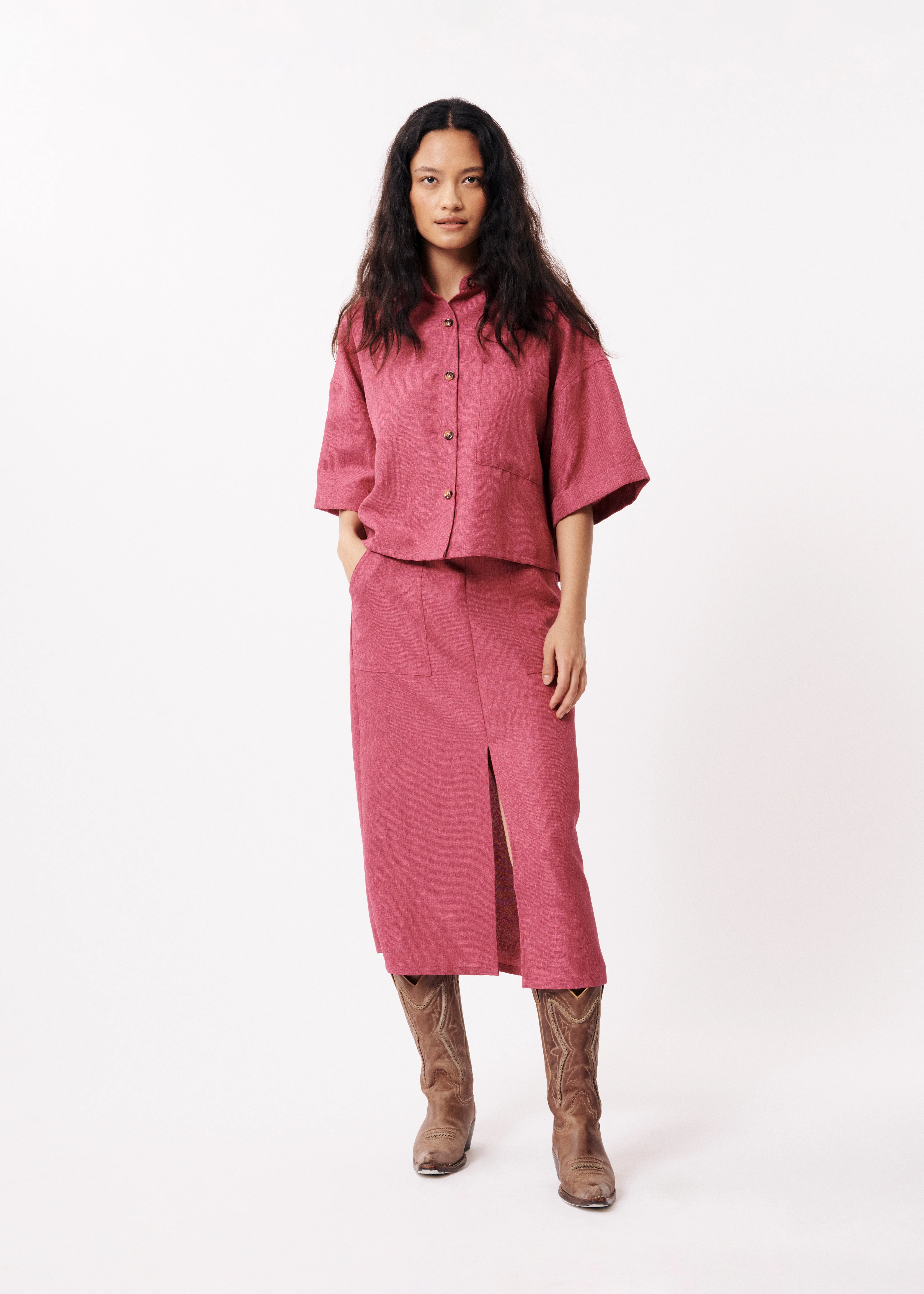 Chemise LUBENA Fuchsia - Image 3