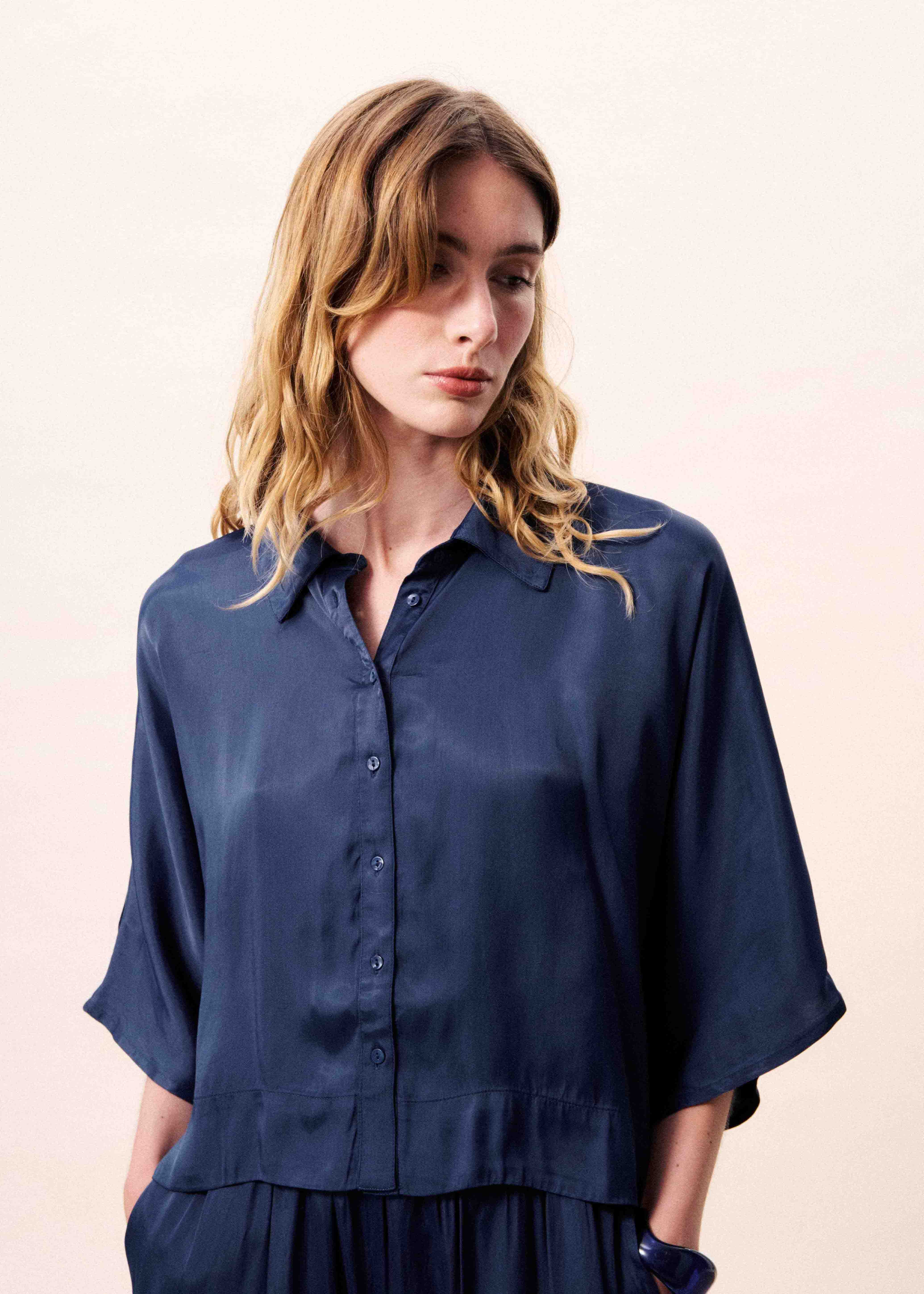 Chemise PERVENCHE Bleu marine - Image 4