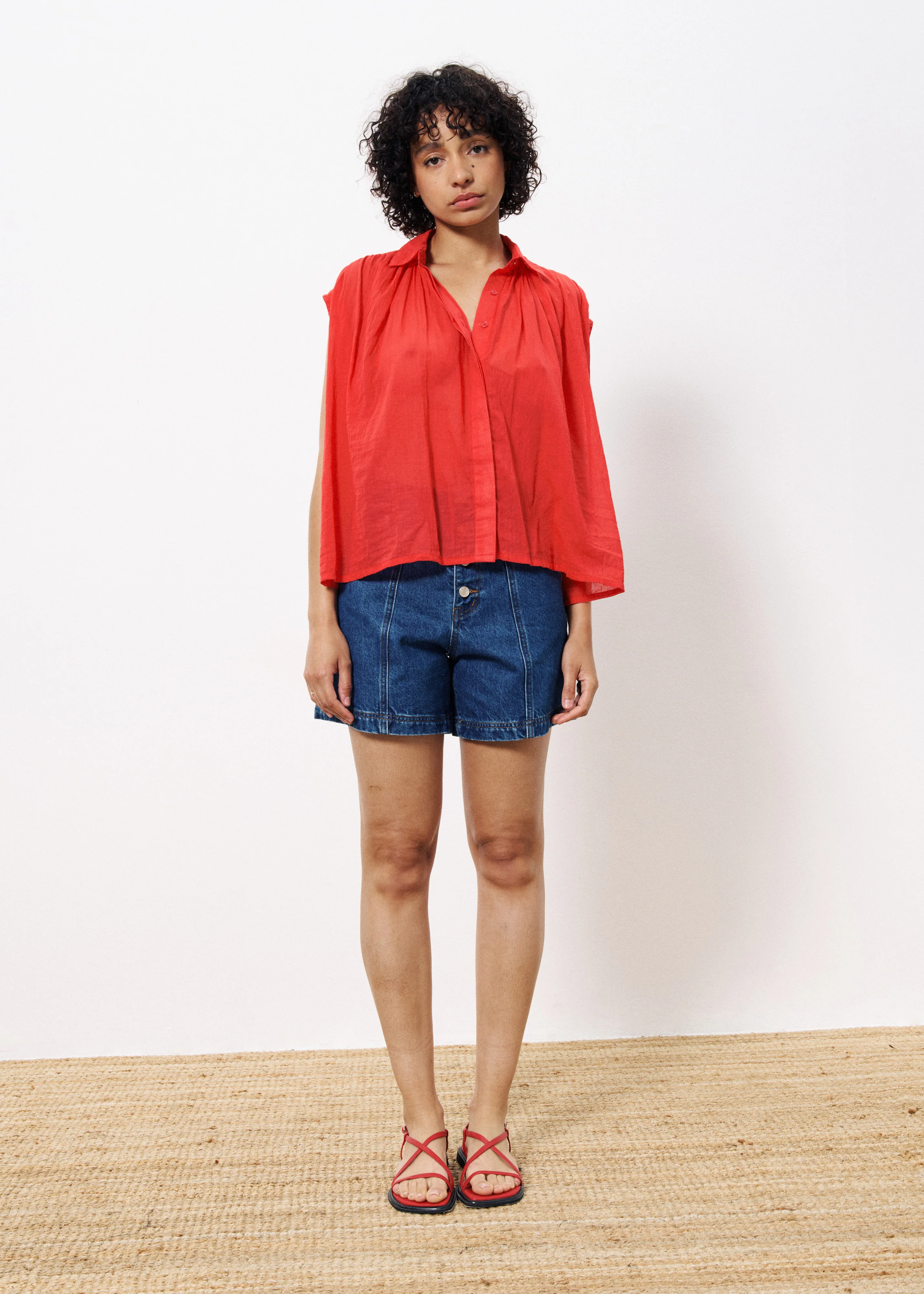 Chemise PRICILLE Rouge - Image 2