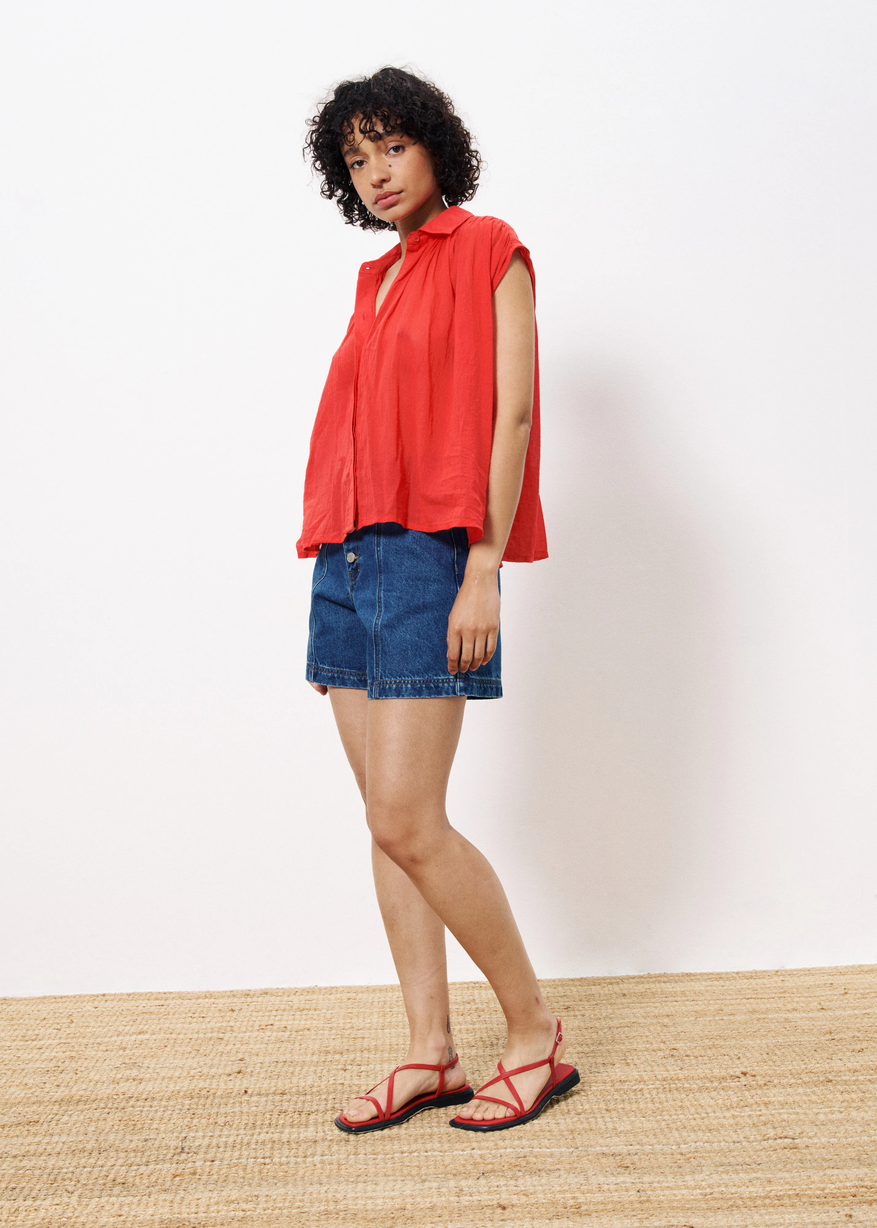 Chemise PRICILLE Rouge - Image 3