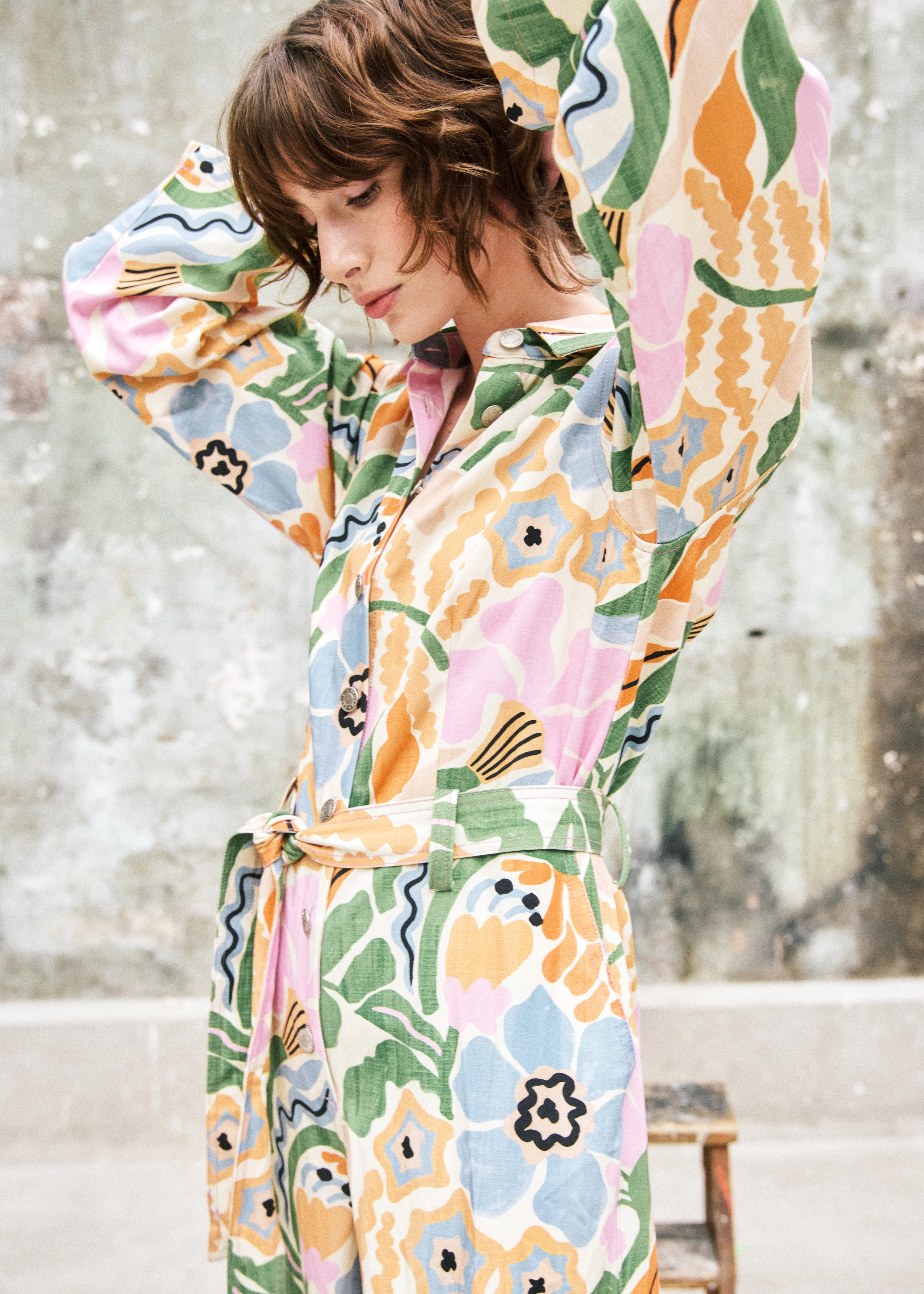 Combi-pantalon COECILIA Pastel flowers - Image 2