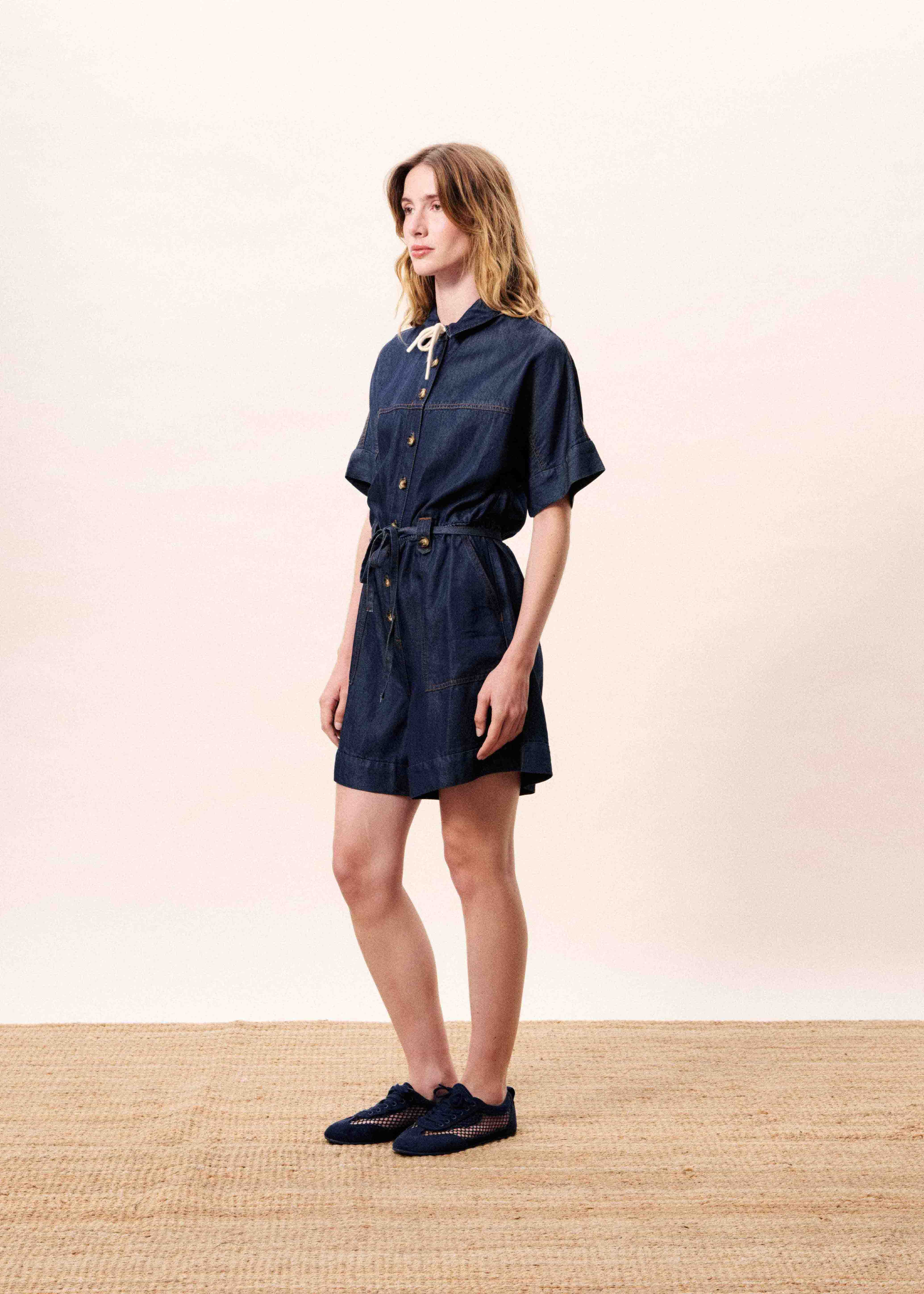 Combishort MARISELLE Bleu jean - Image 2