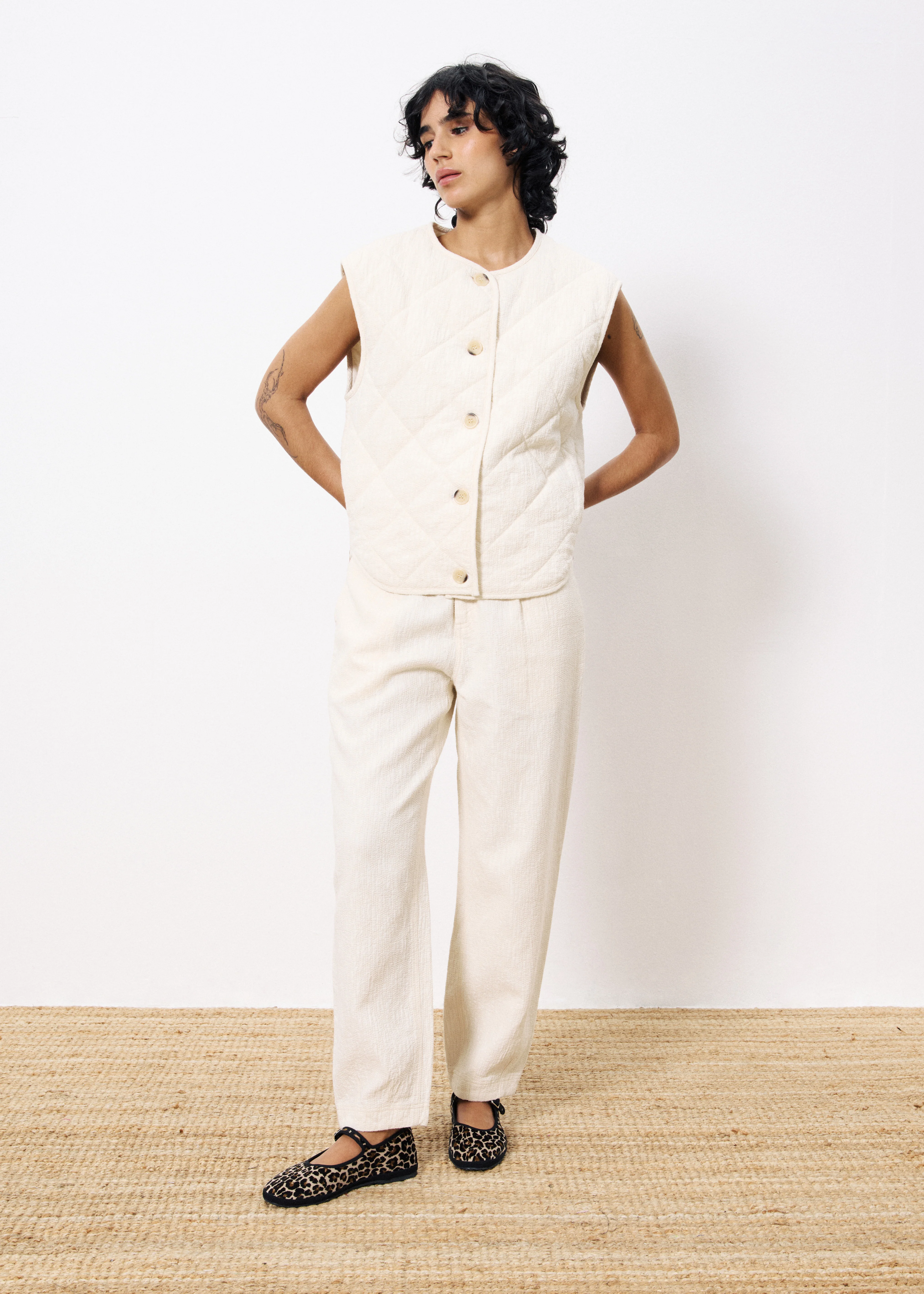 Gilet EGLENTINE Creme