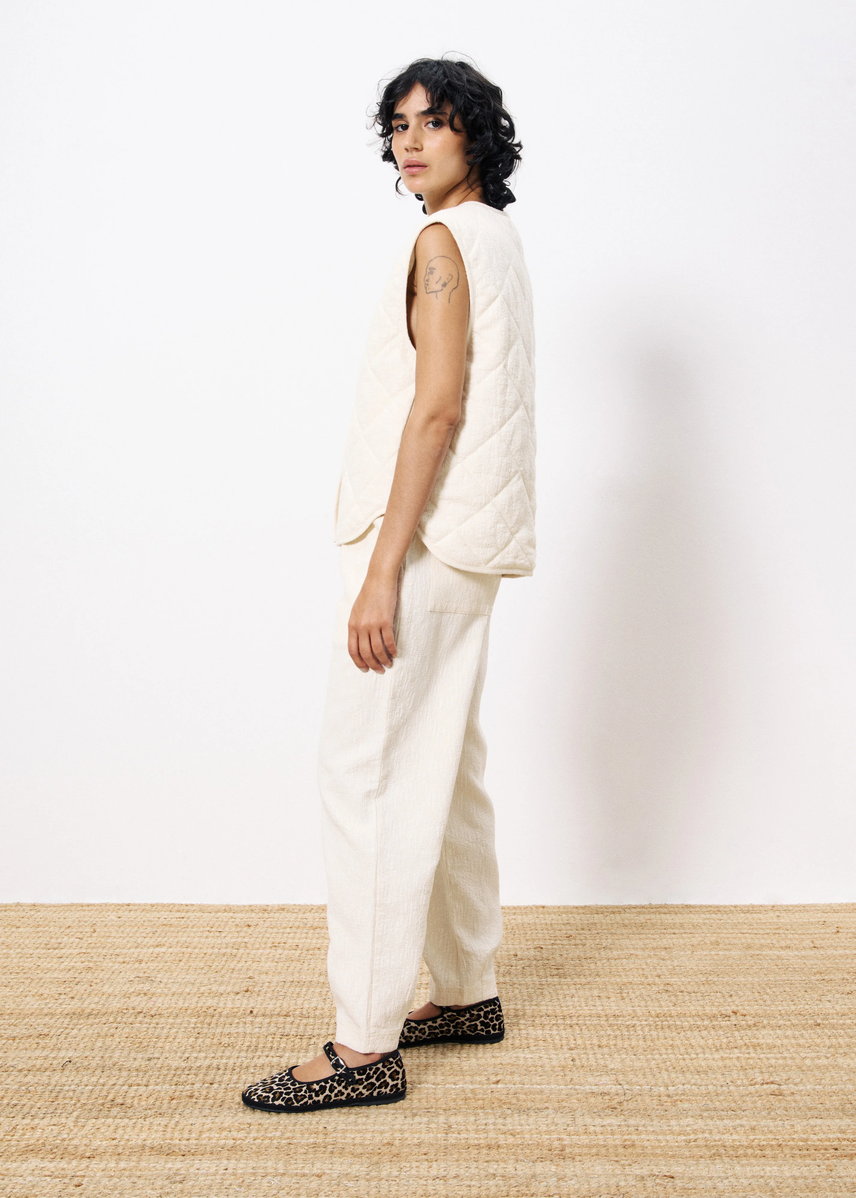 Gilet EGLENTINE Creme - Image 2