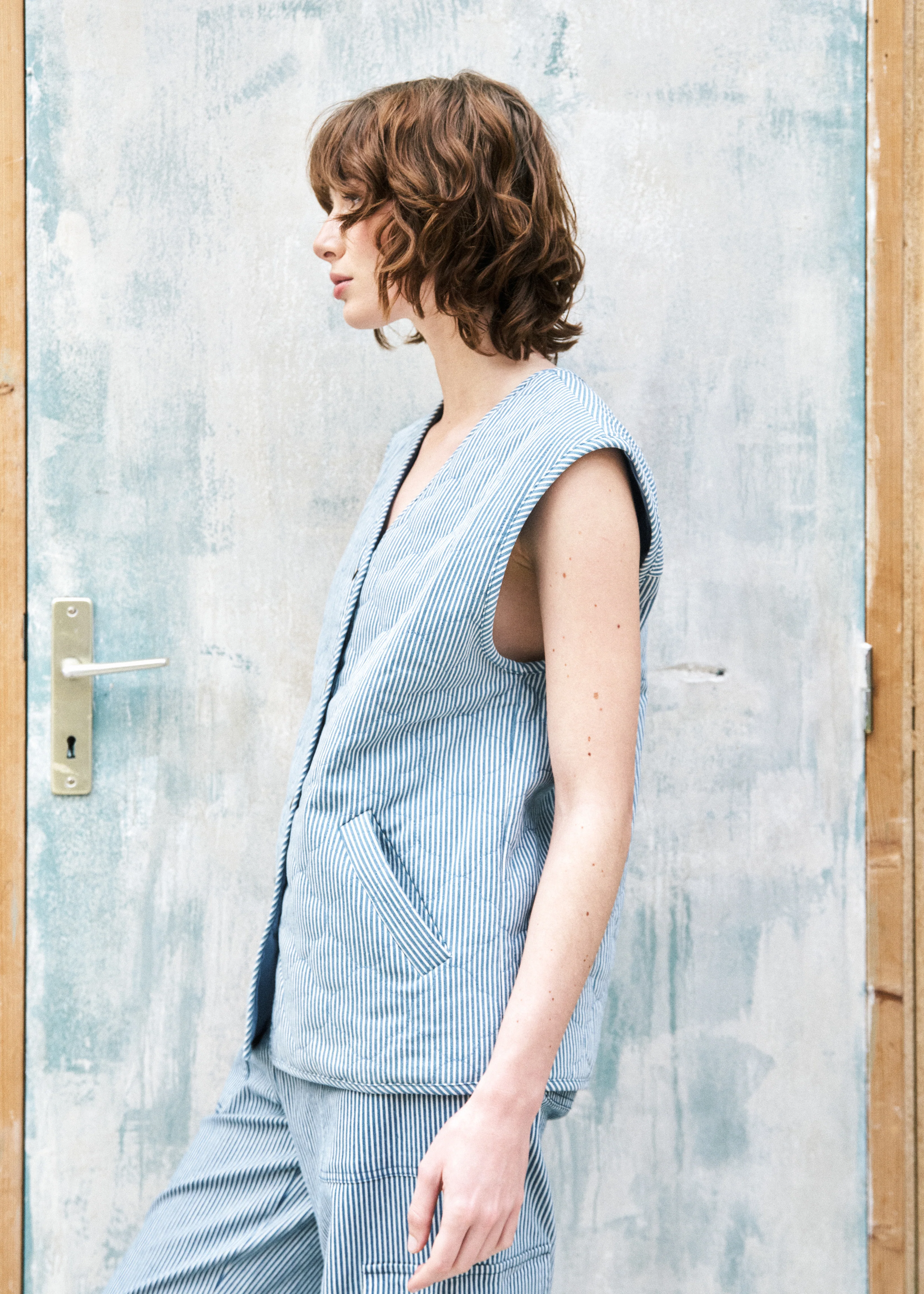 Gilet EMANUELLA Bleu jean - Image 2