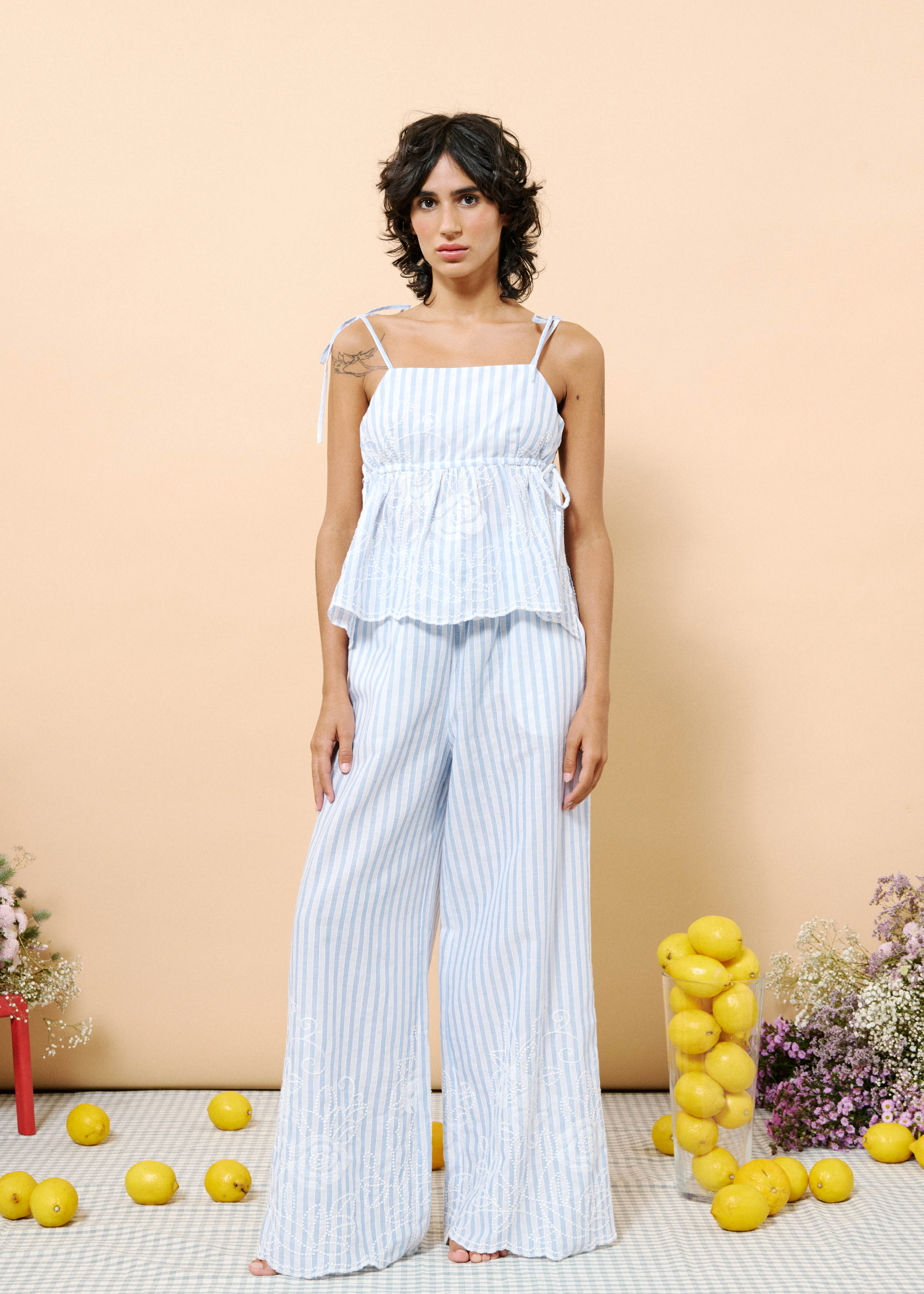 Pantalon CAMOMILLE Bleu clair