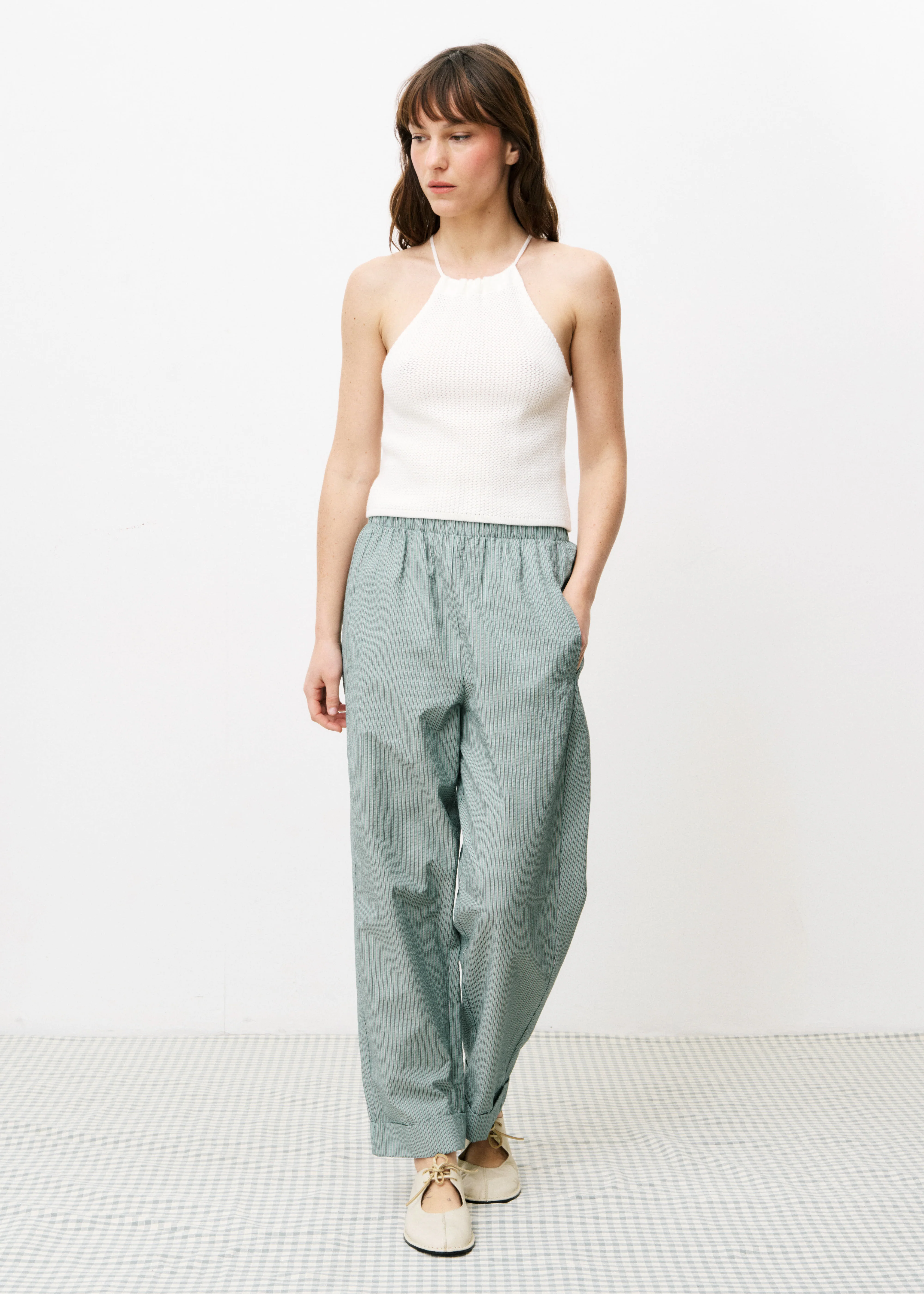 Pantalon EBTICEM Vert rivage