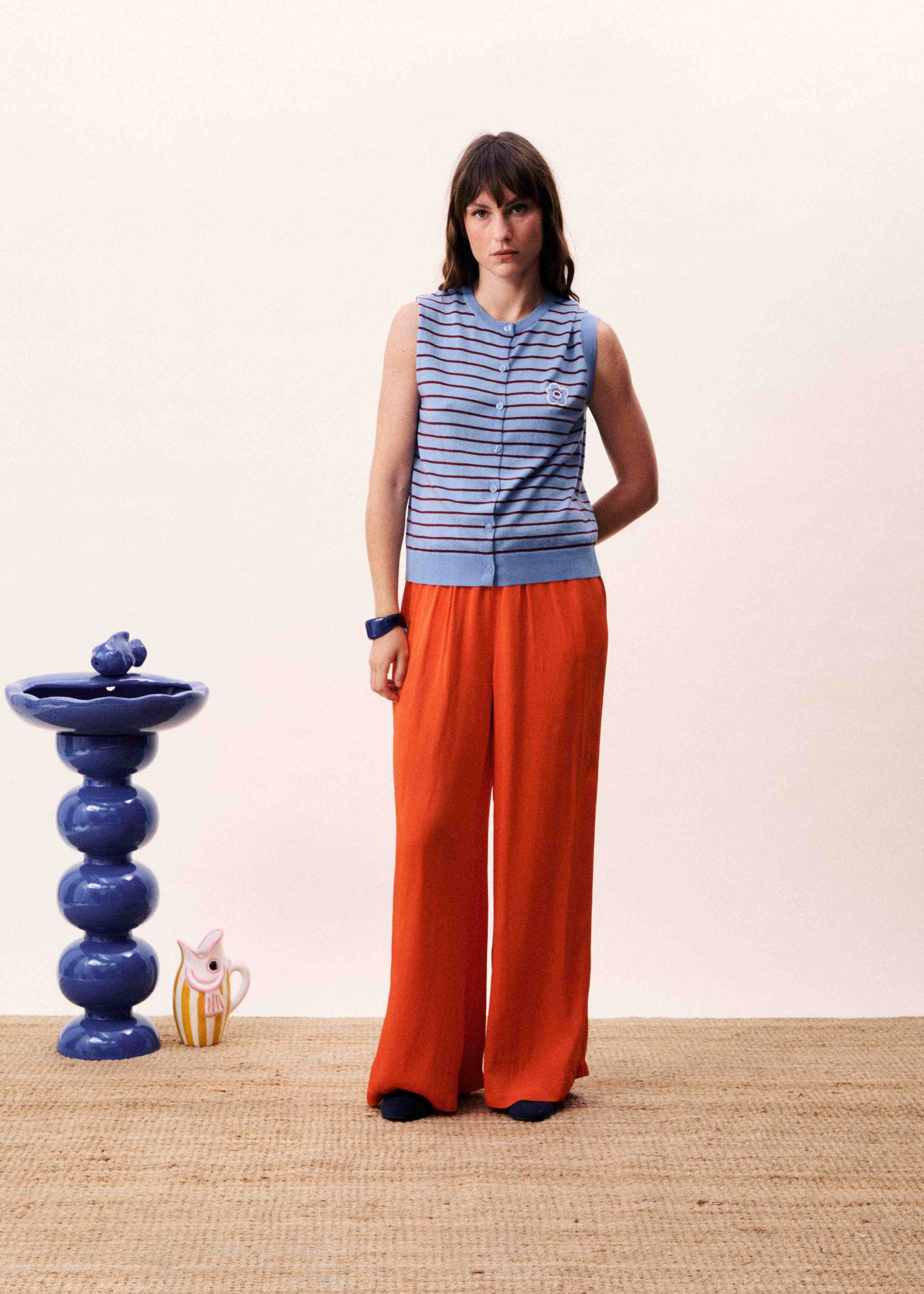 Pantalon ECUME Rouge