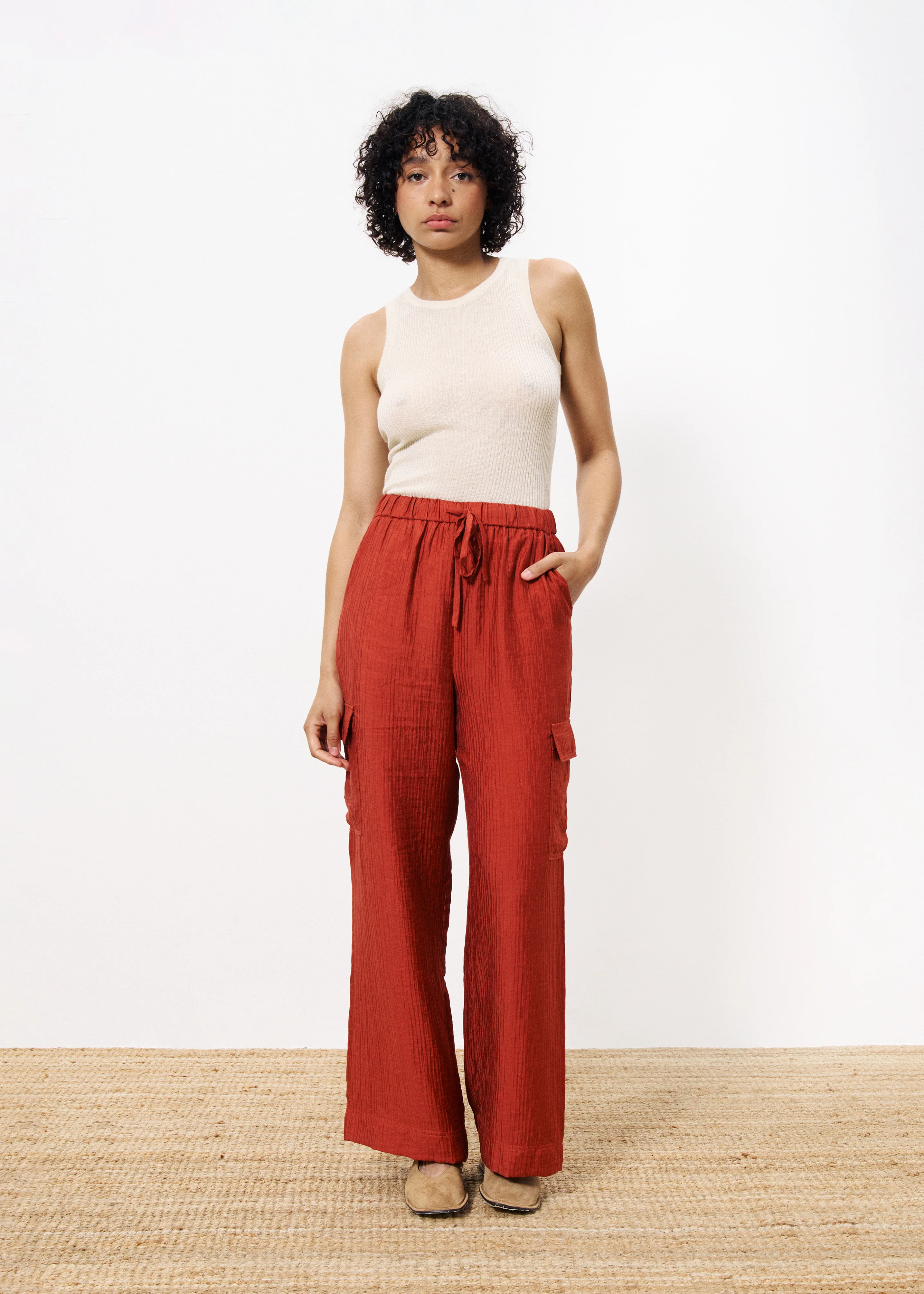 Pantalon LOREEN Brique