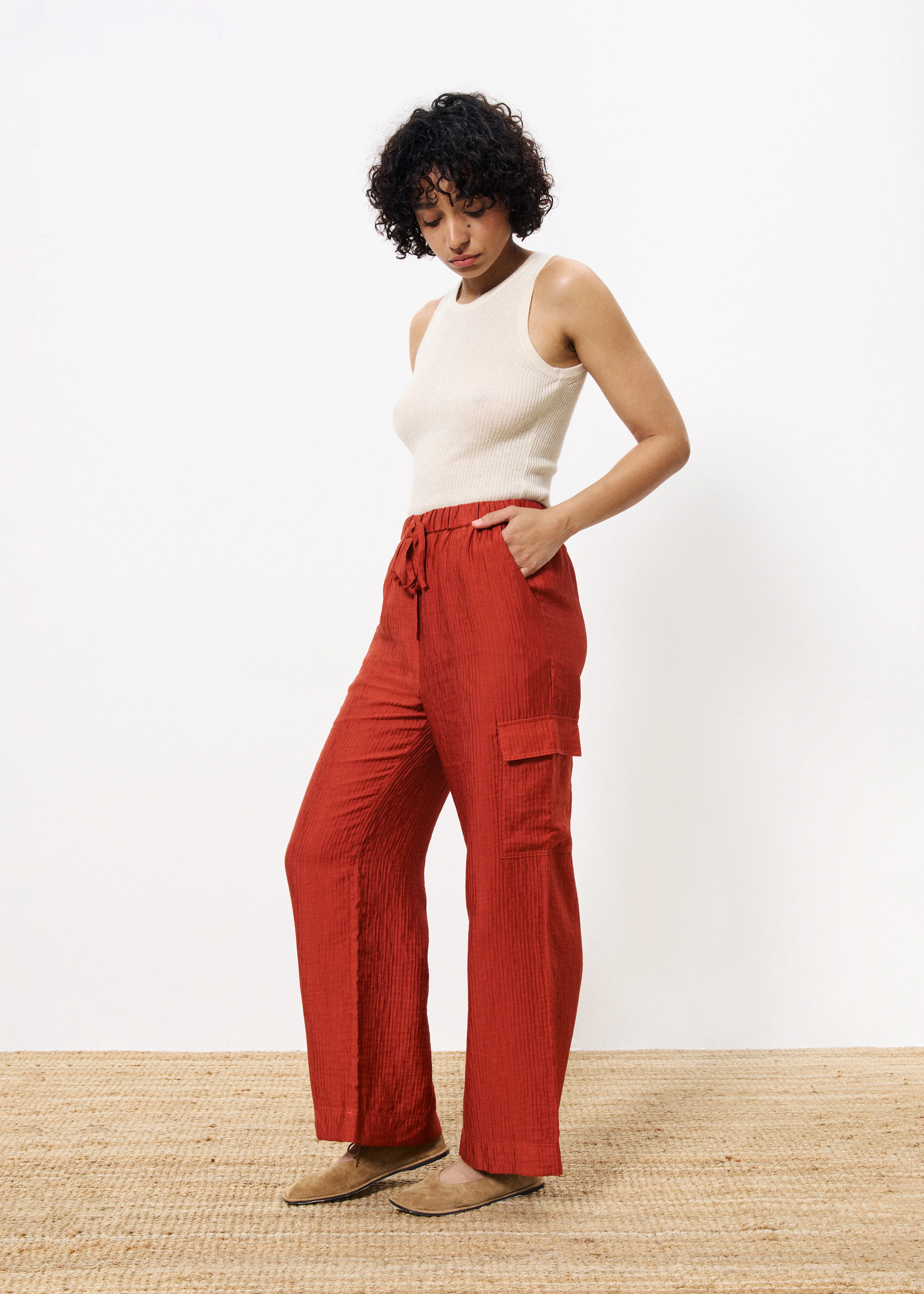 Pantalon LOREEN Brique - Image 2