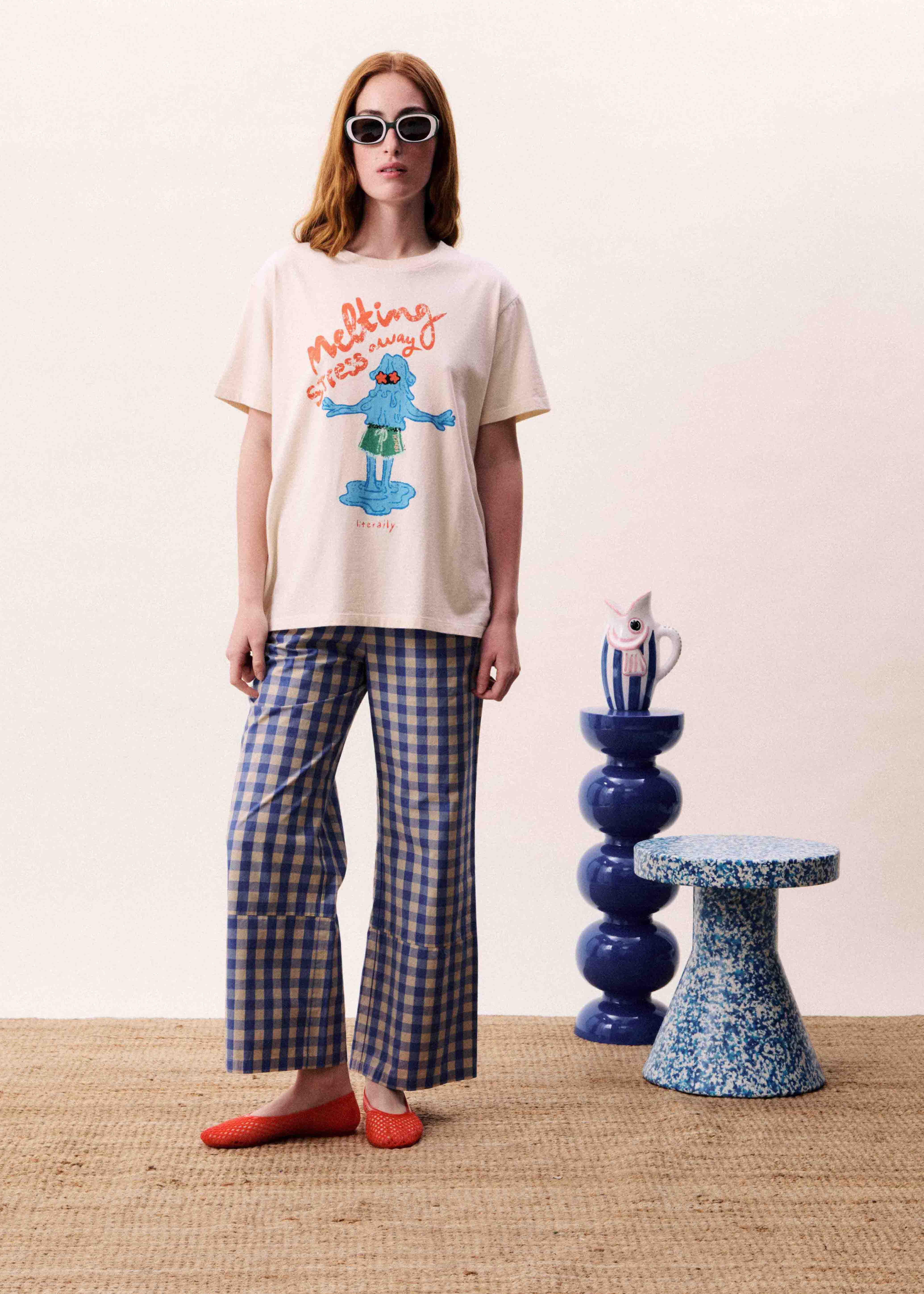 Pantalon MARIS Bleu azur