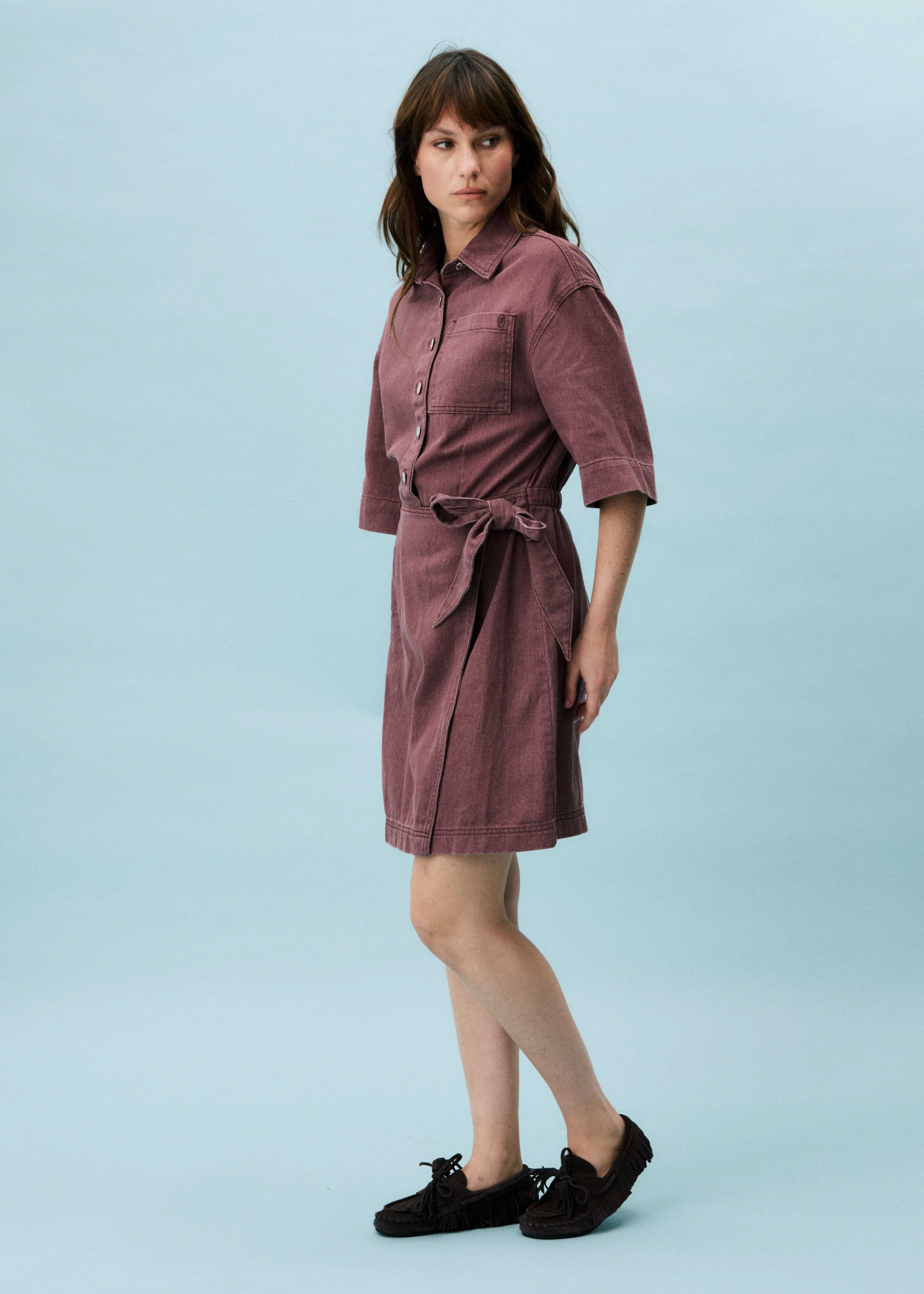 Robe ARALIA Aubergine - Image 2