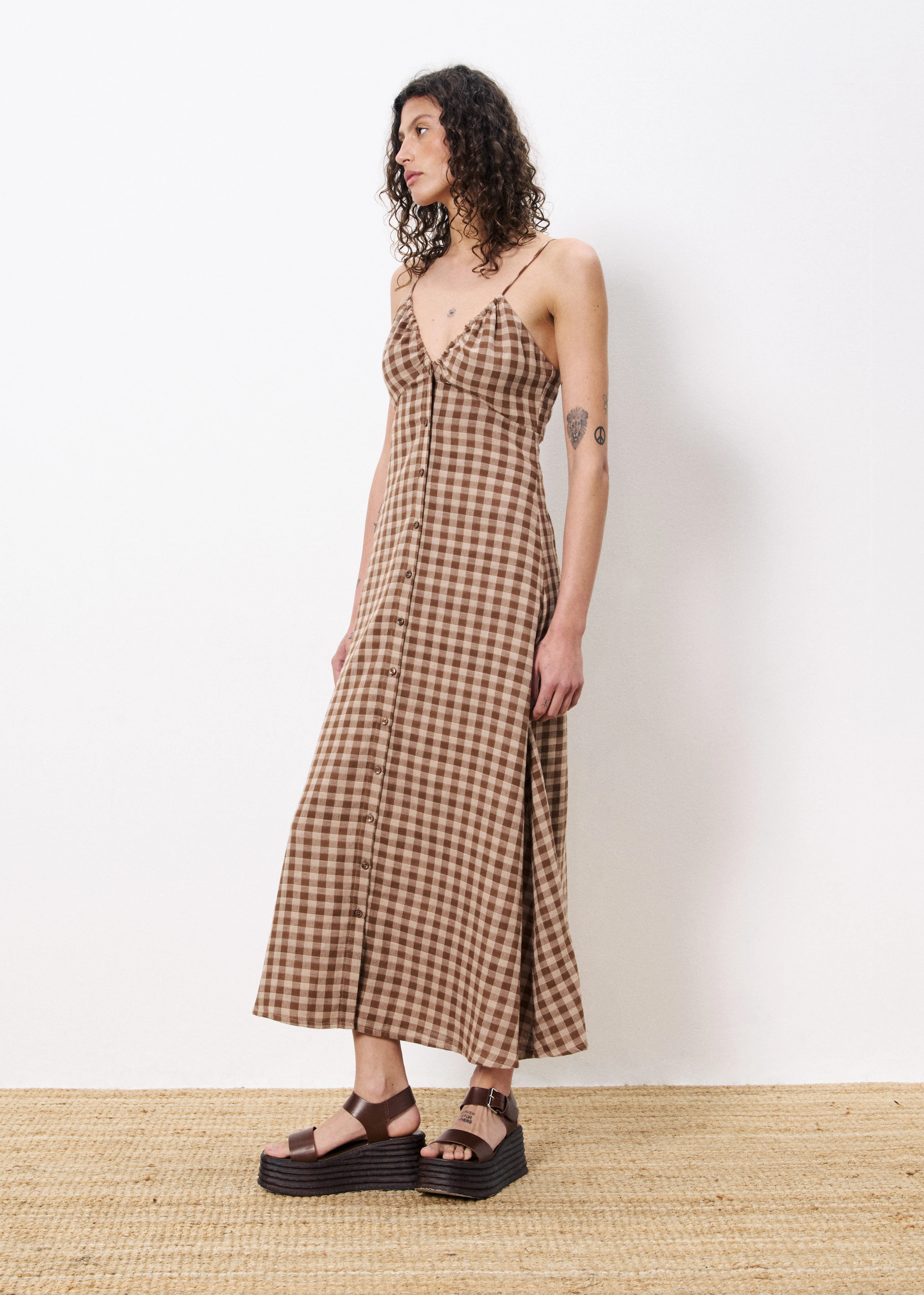 Robe CASIMIRA Marron glace - Image 2