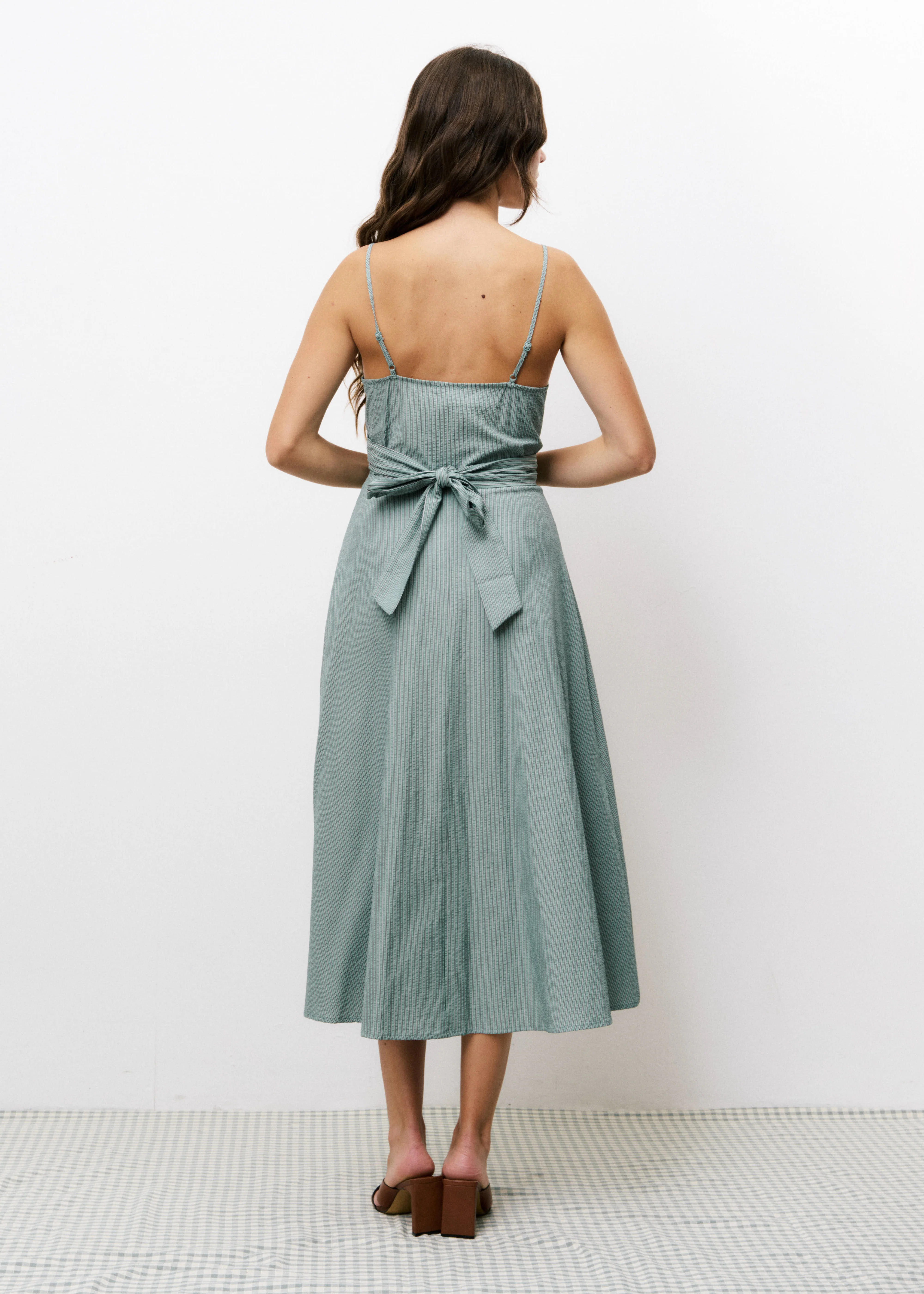 Robe NOZHA Vert rivage - Image 3