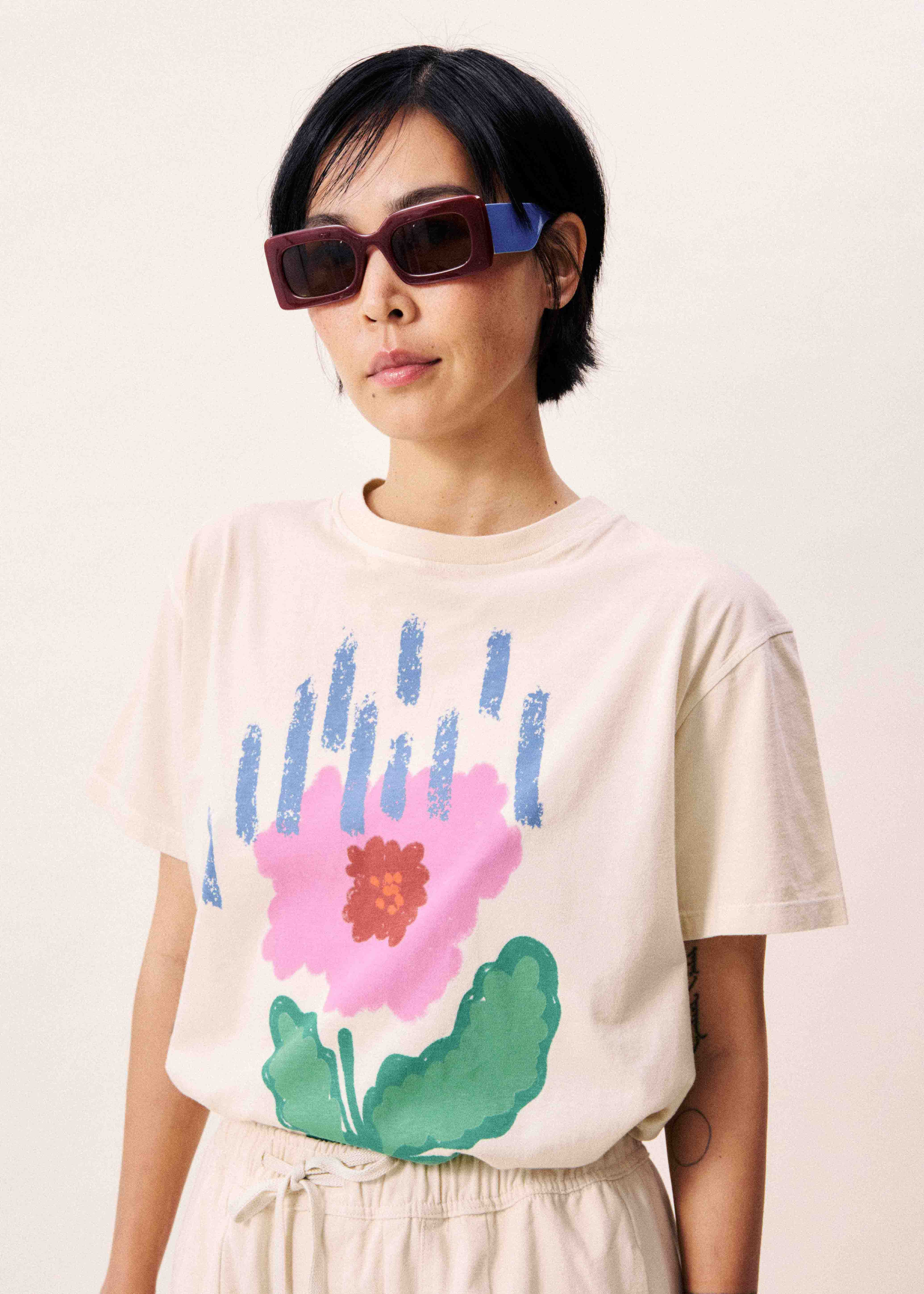T-shirt PISTIA Creme - Image 4