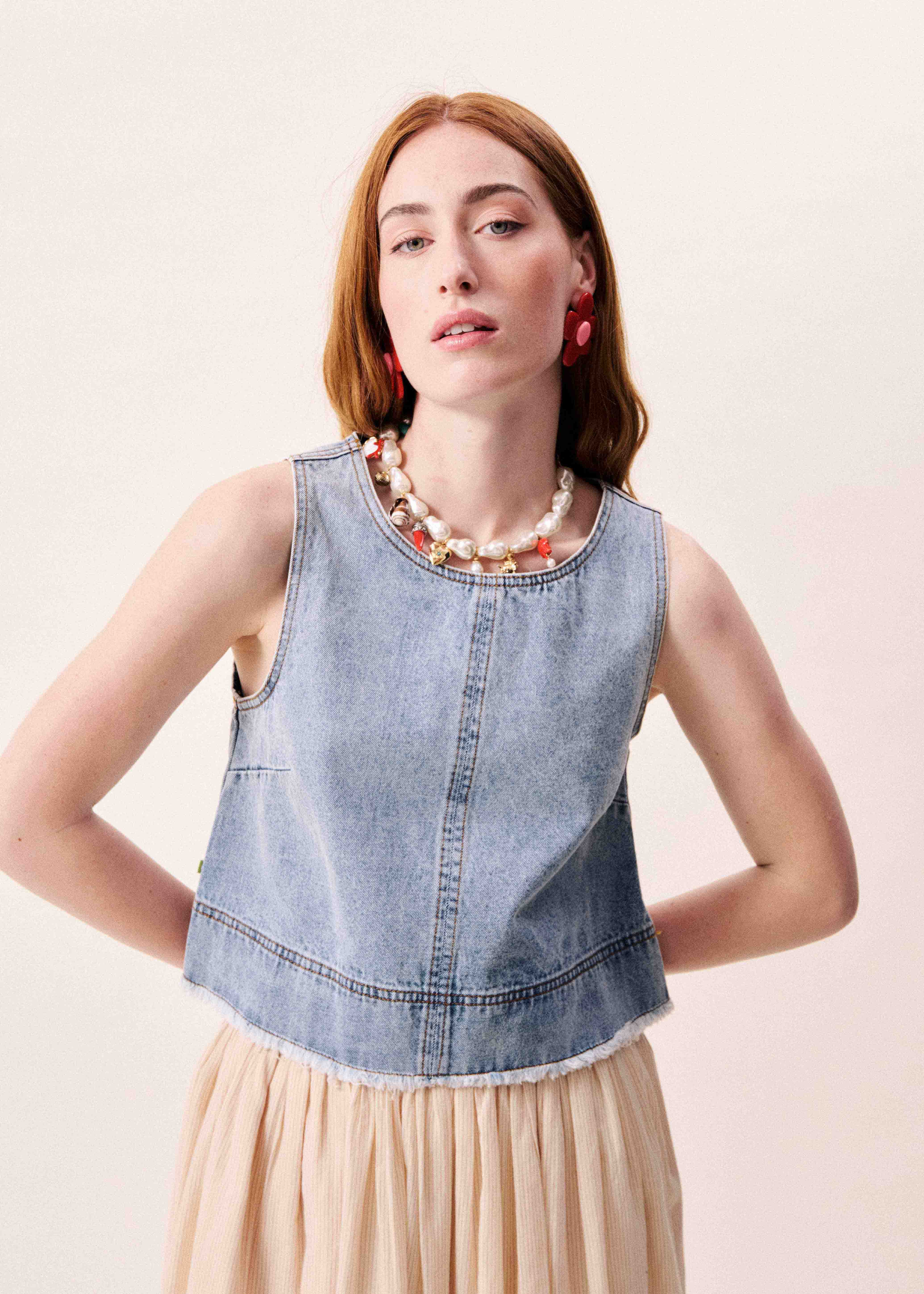 Top AQUALINA Bleu jean - Image 4