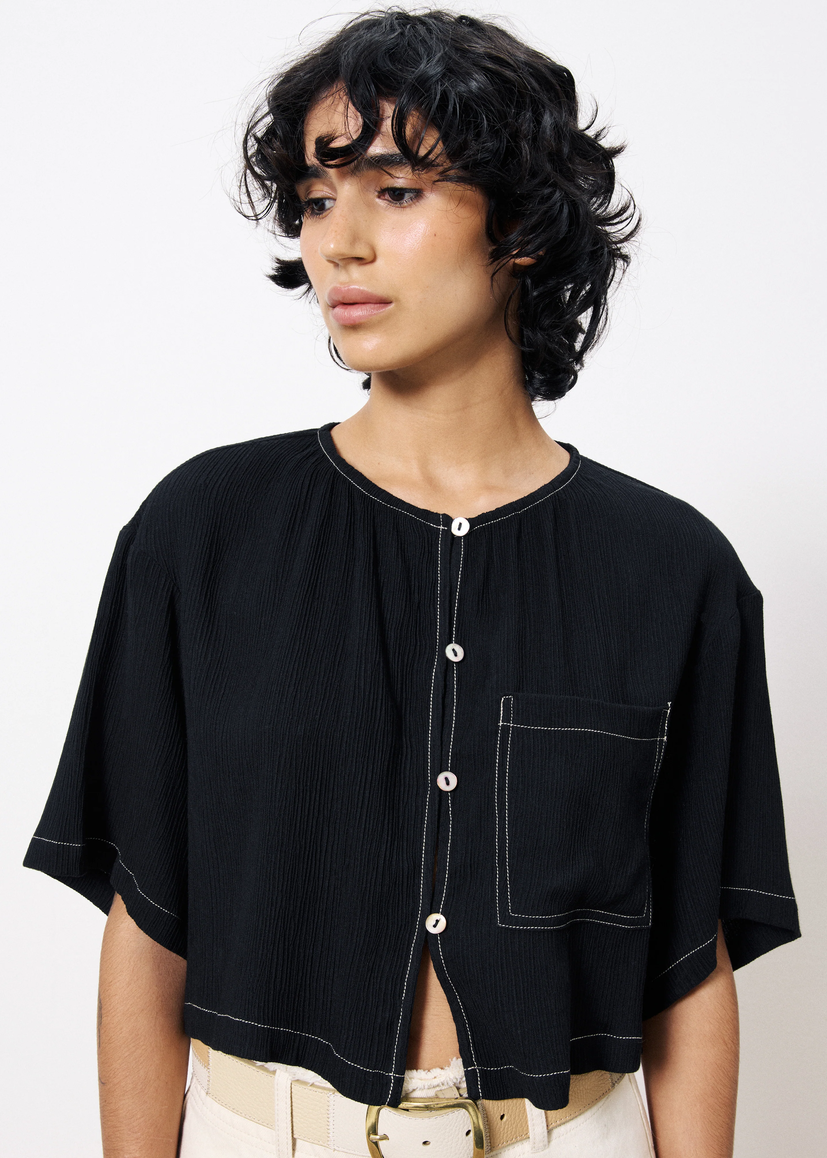 Top CASIMIRE Noir