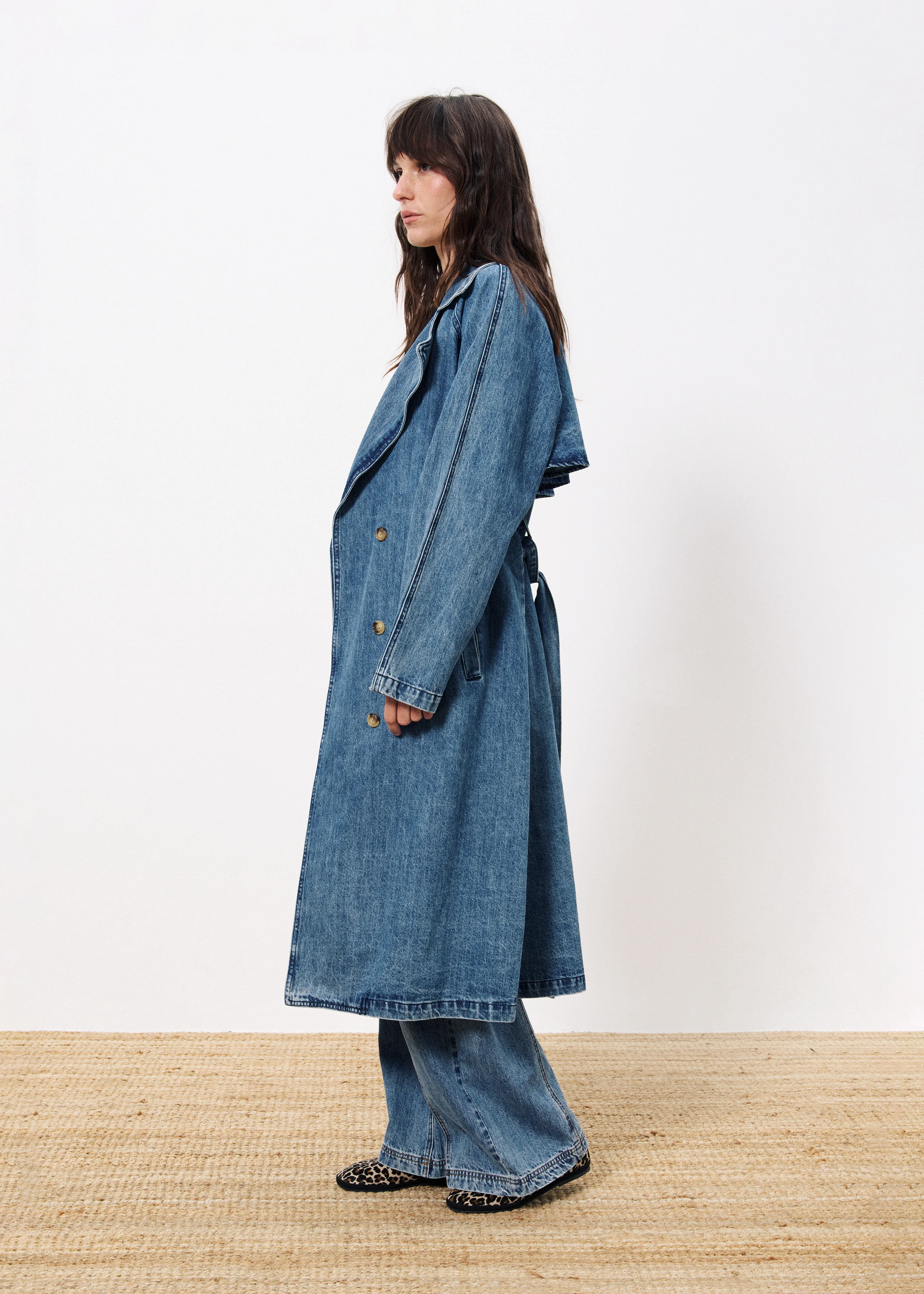 Trench CARMELINA Bleu jean - Image 3