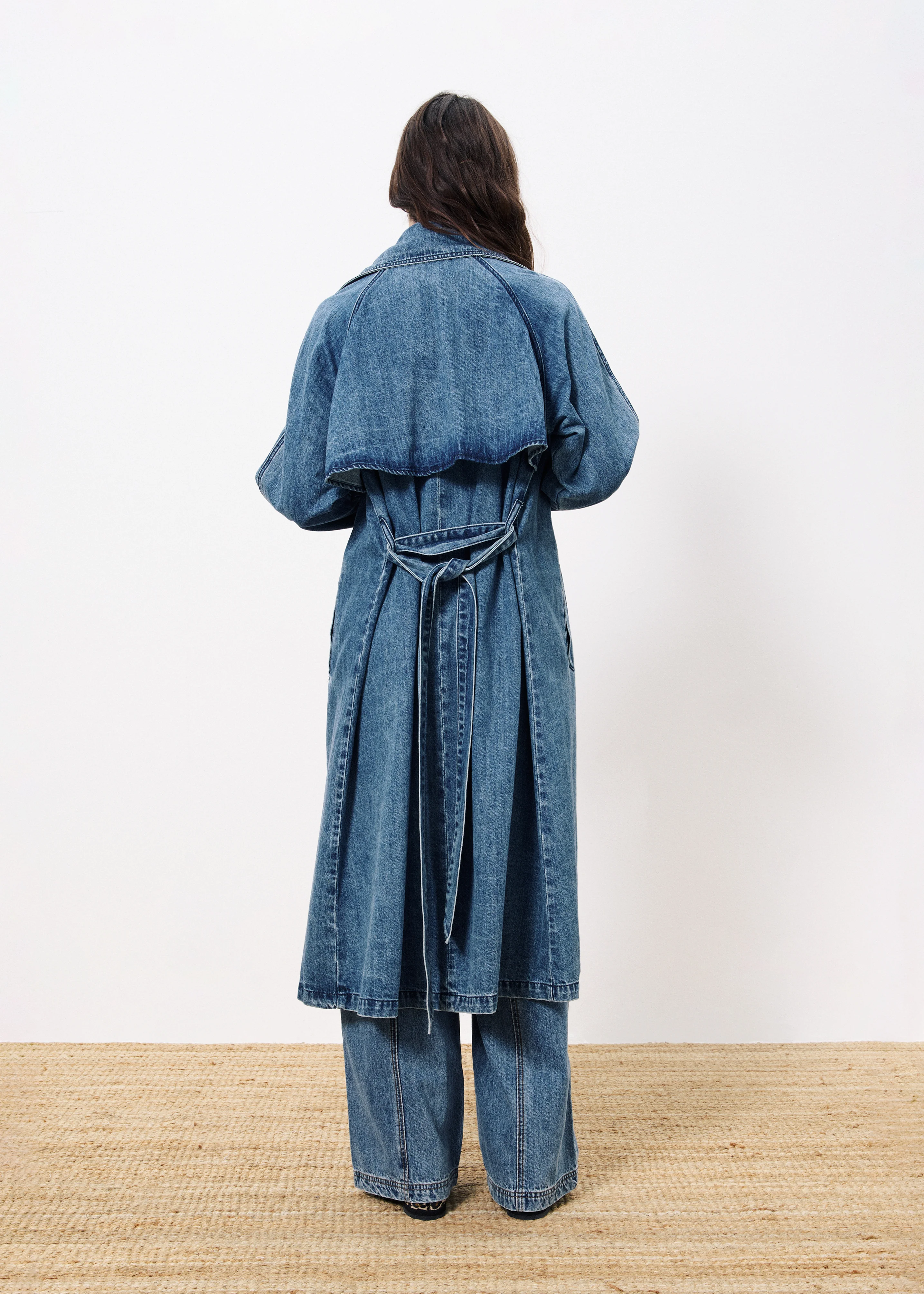 Trench CARMELINA Bleu jean - Image 4