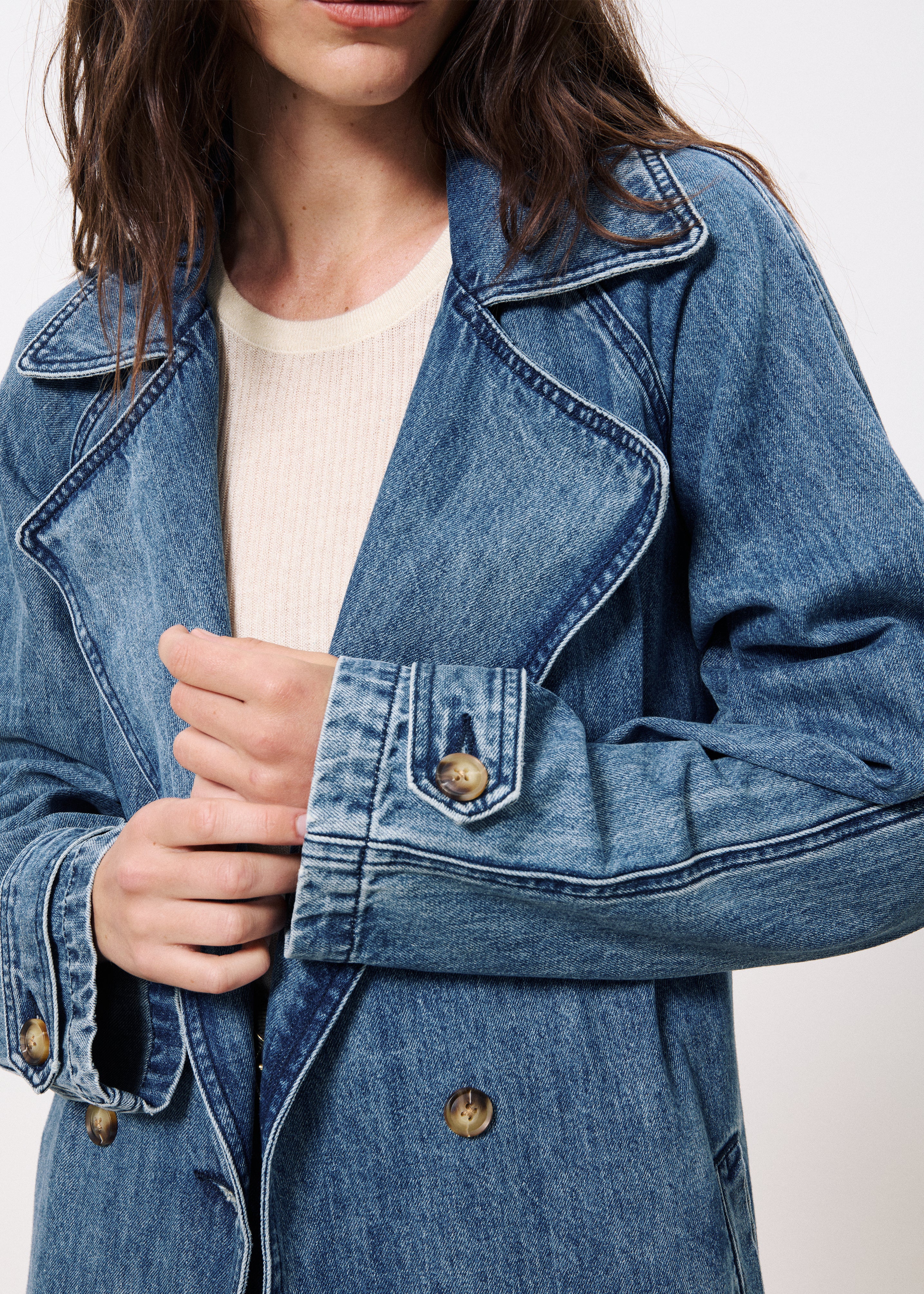 Trench CARMELINA Bleu jean - Image 5